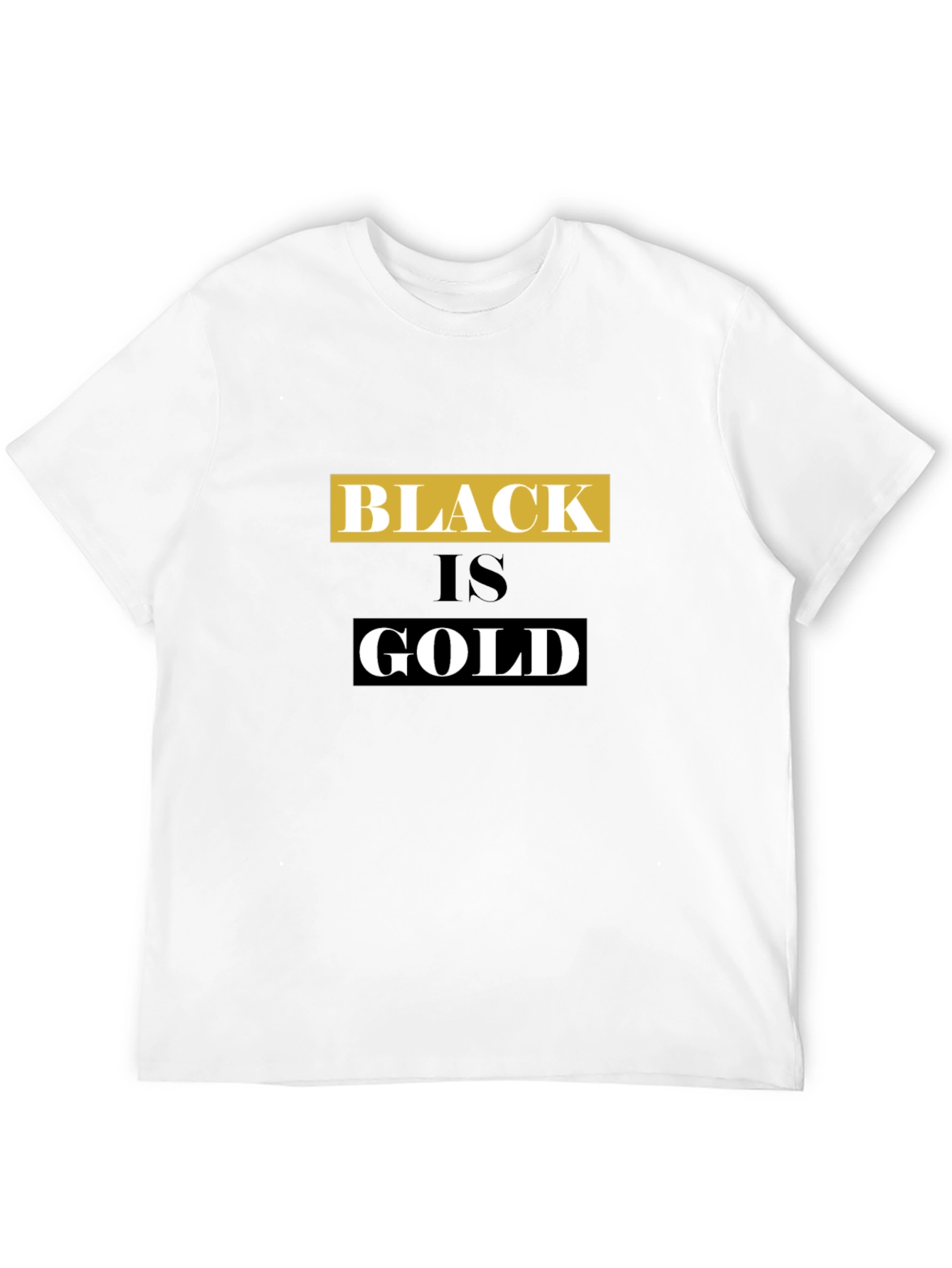 Black is Gold Graphic Tee - Stylish Mens T-Shirt