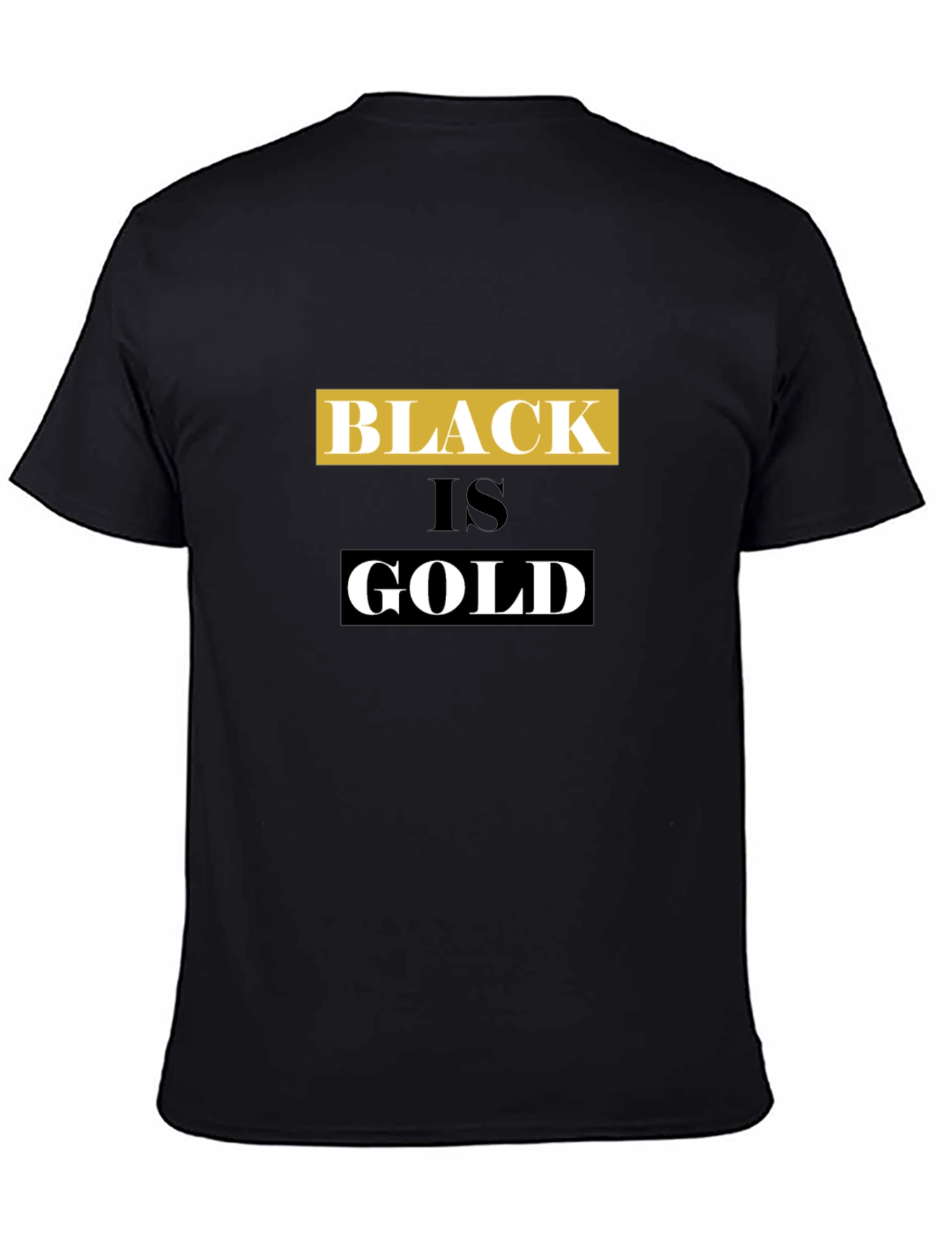 Black is Gold Graphic Tee - Stylish Mens T-Shirt