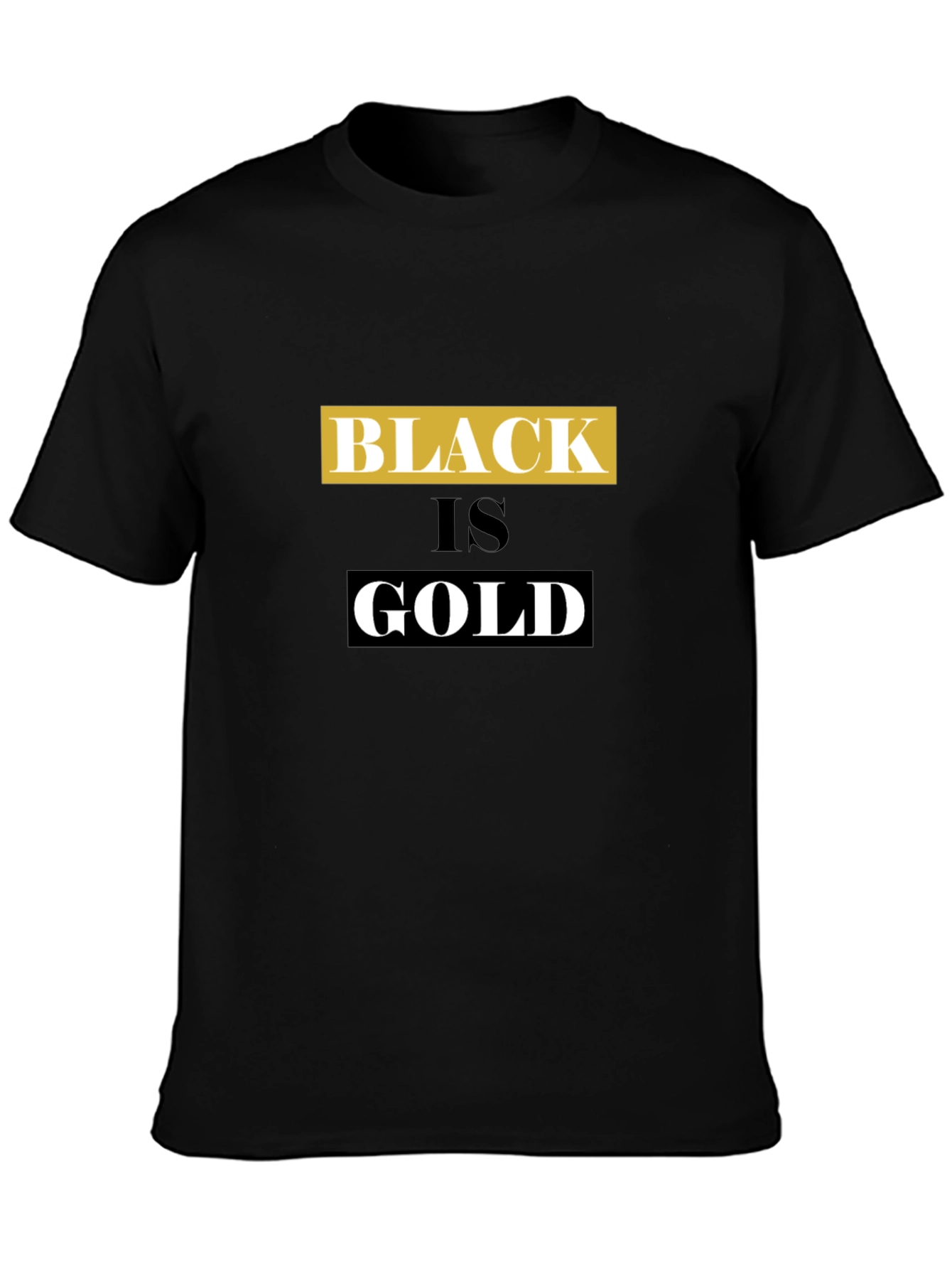 Black is Gold Graphic Tee - Stylish Mens T-Shirt
