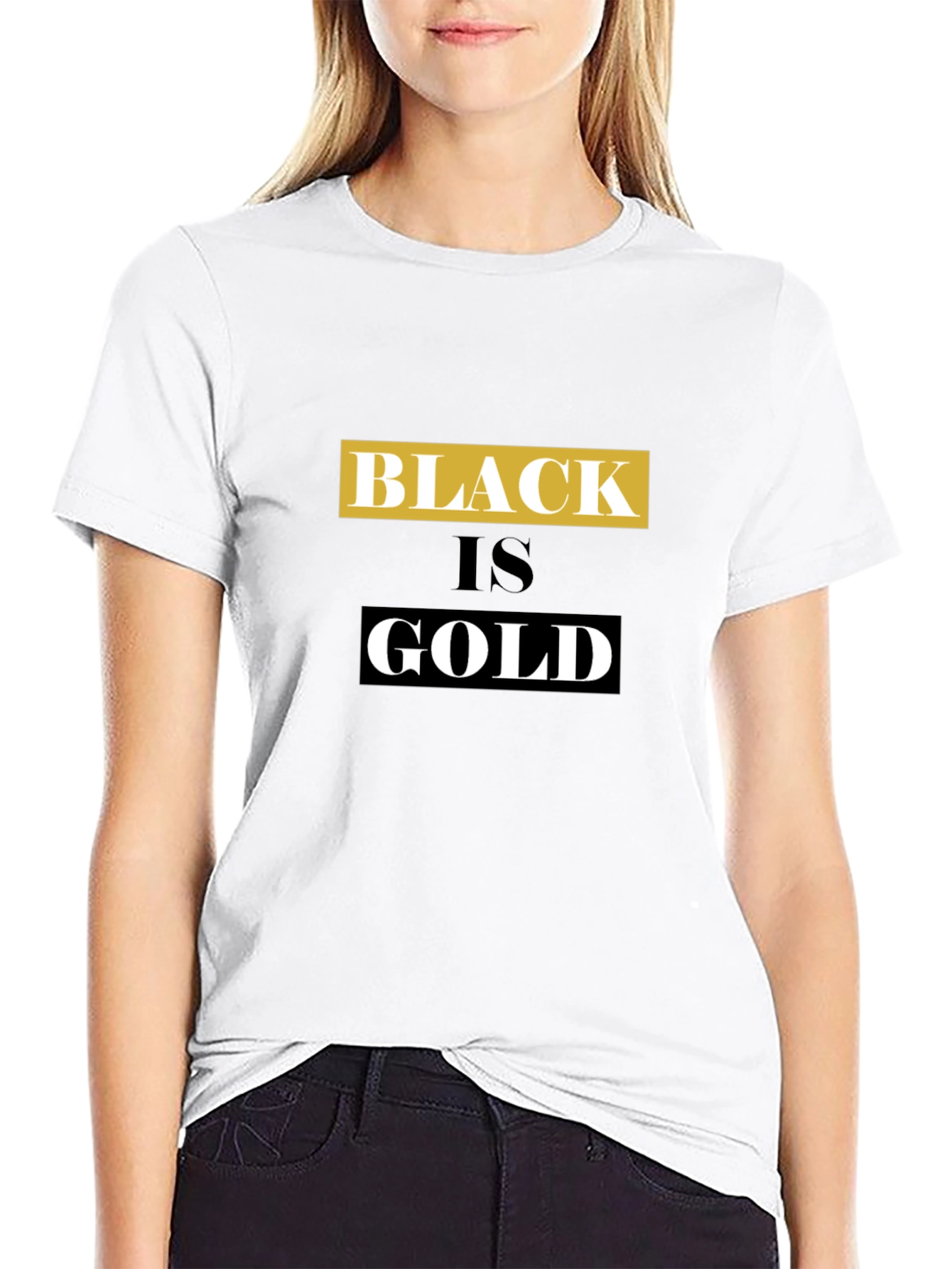 Black is Gold Graphic Tee - Stylish Mens T-Shirt