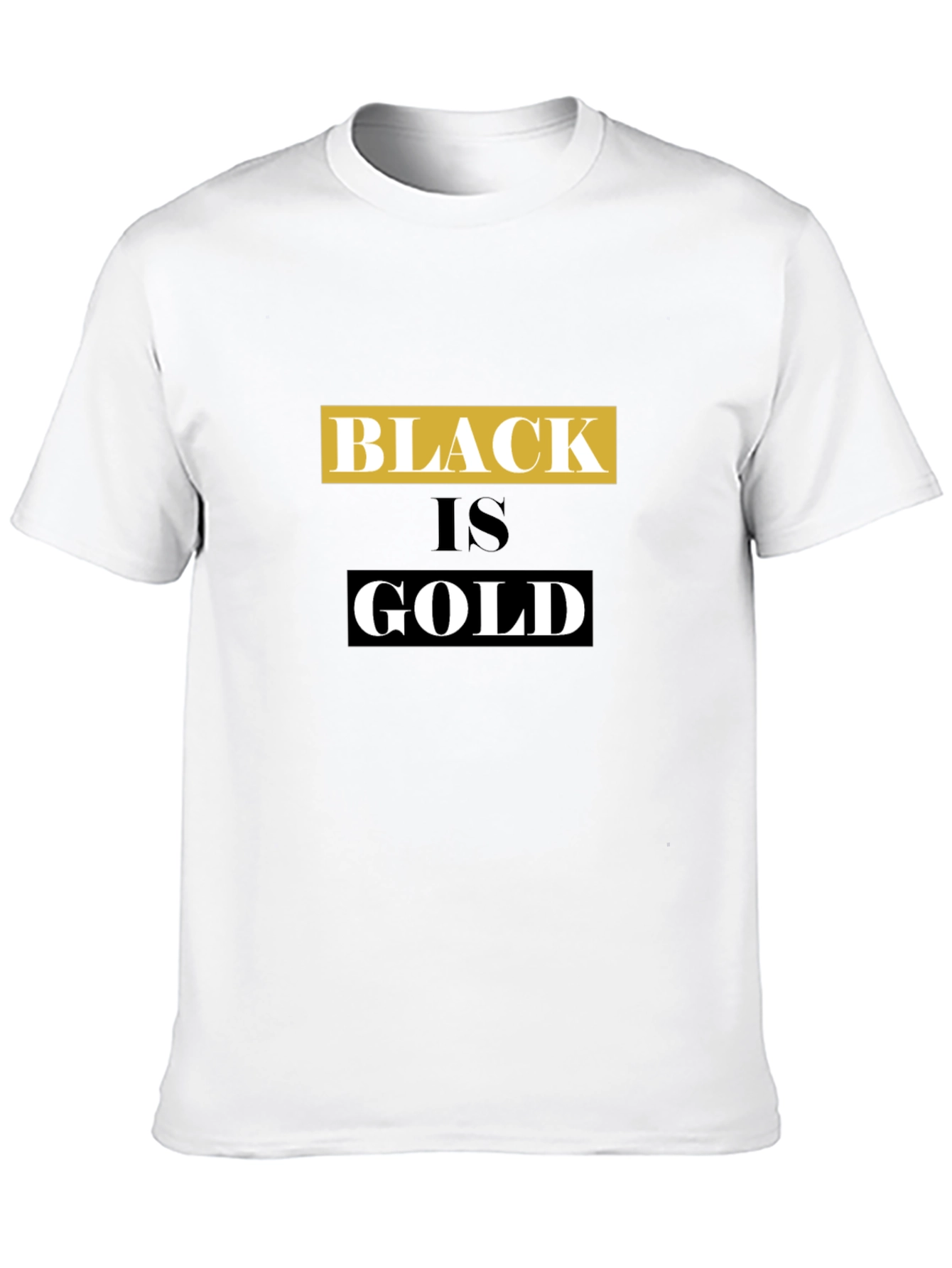 Black is Gold Graphic Tee - Stylish Mens T-Shirt
