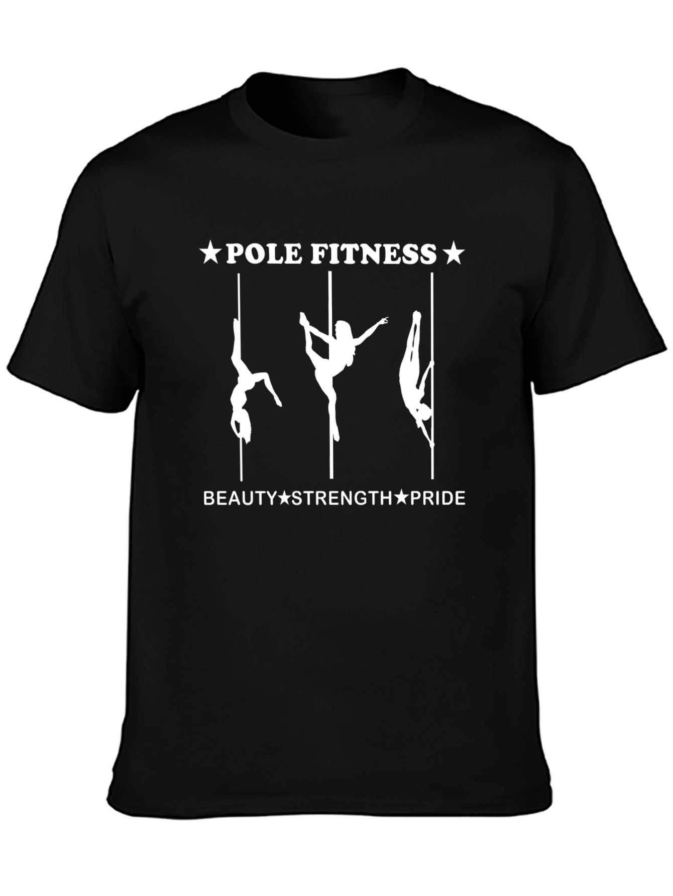 Pole Fitness Graphic Tee - Beauty Strength Pride