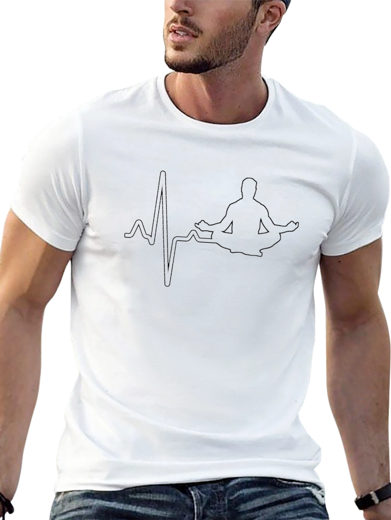Zen Heartbeat Tee - Meditate in Style