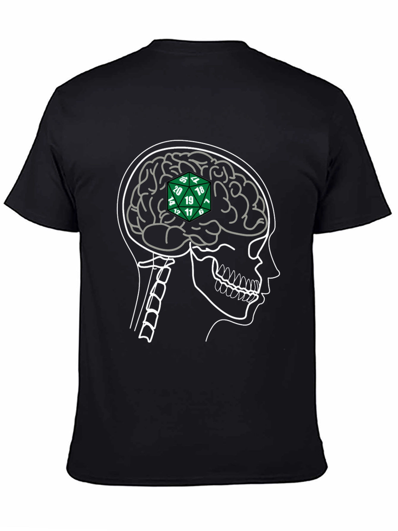 D&D Brain Black T-Shirt