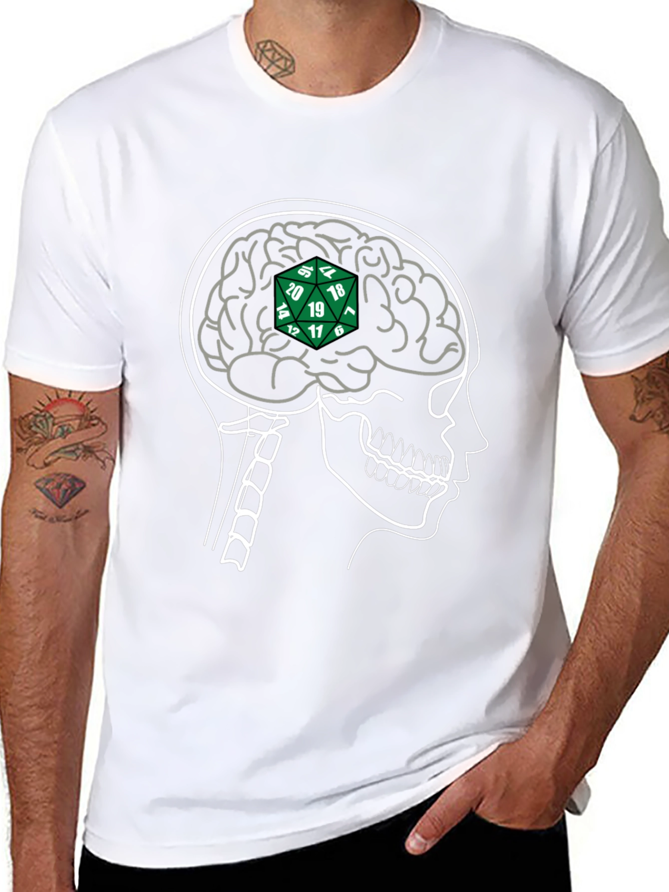 D&D Brain Black T-Shirt