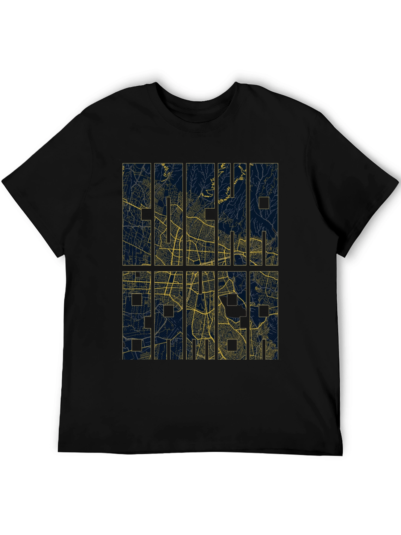 Abstract Map Graphic Print T-Shirt
