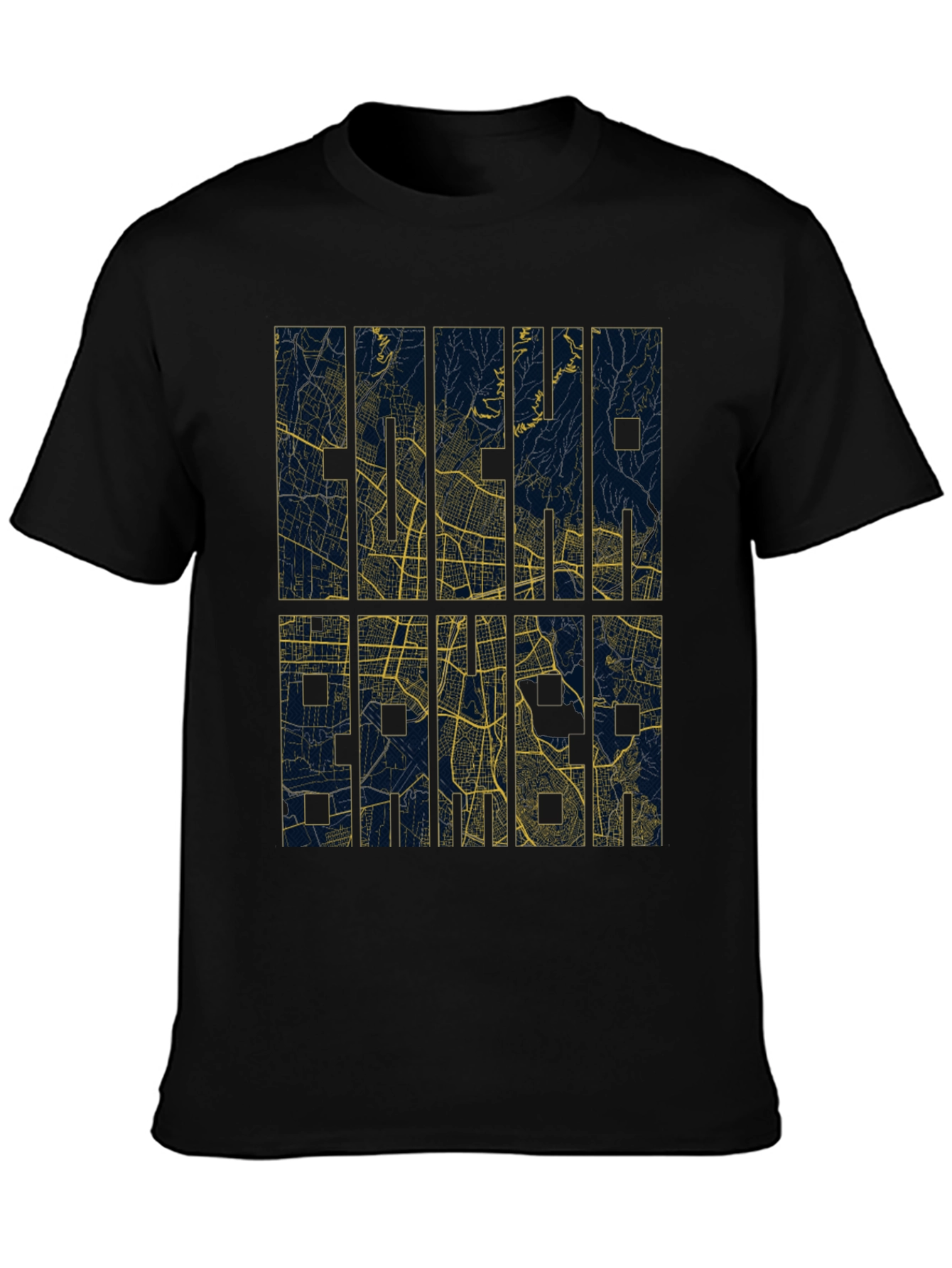 Abstract Map Graphic Print T-Shirt