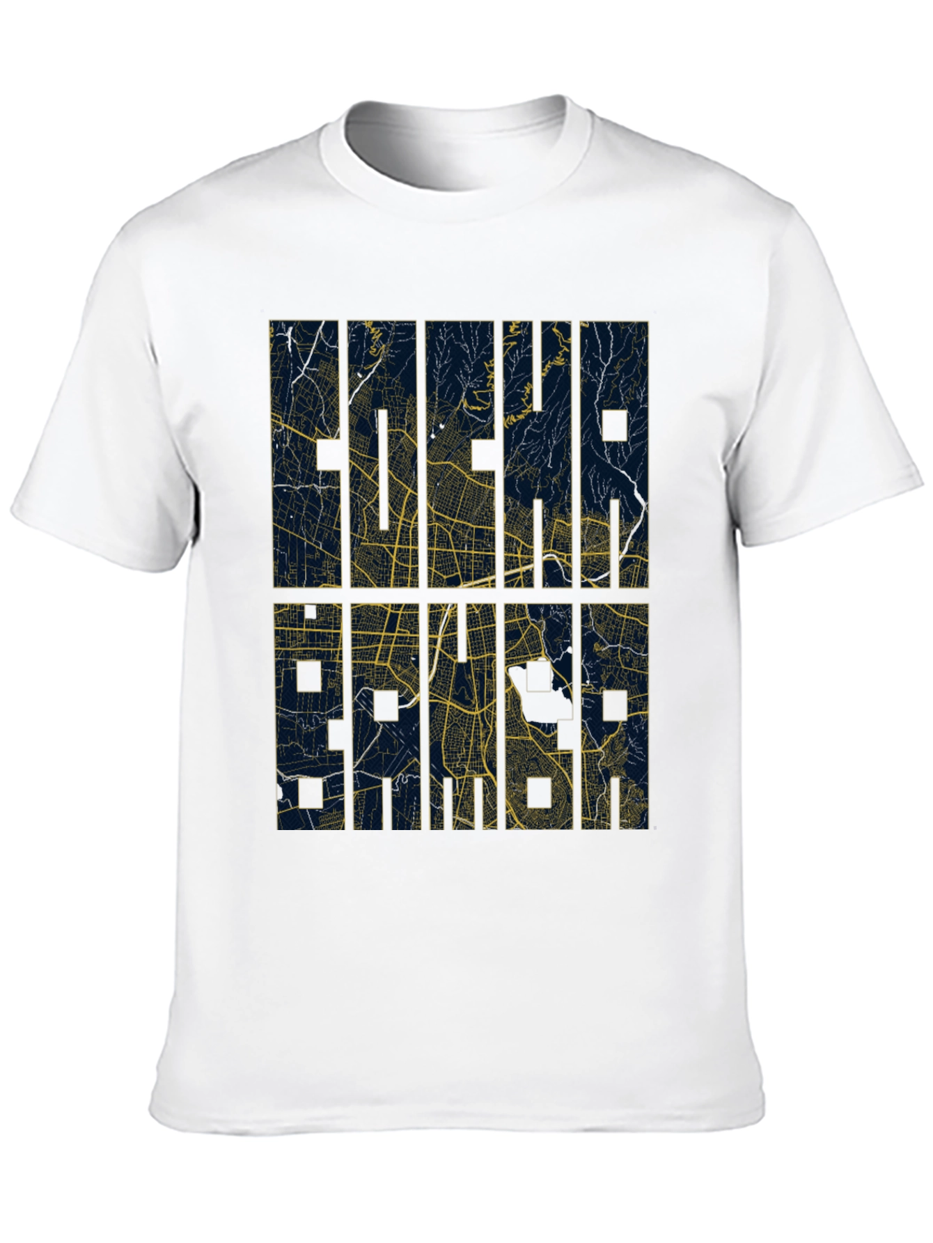 Abstract Map Graphic Print T-Shirt