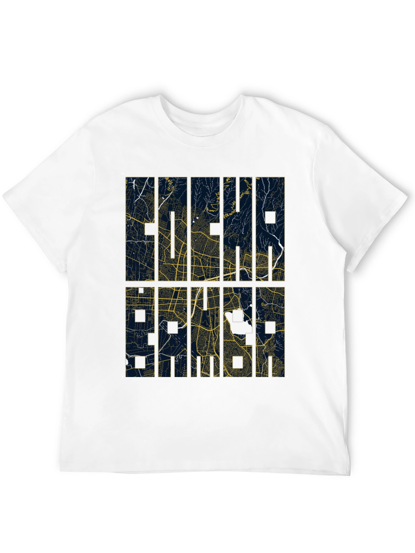 Abstract Map Graphic Print T-Shirt