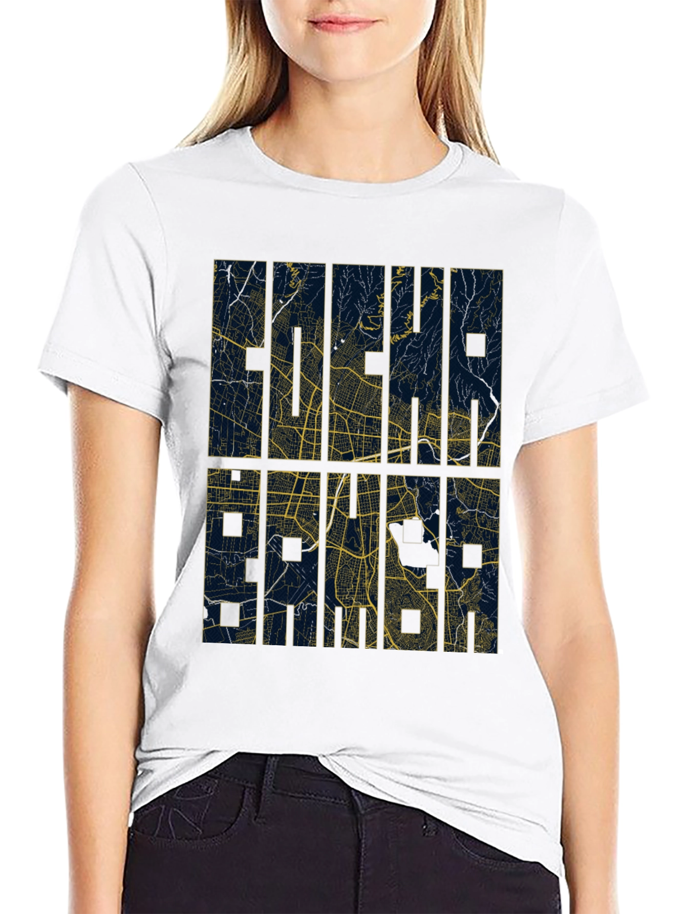 Abstract Map Graphic Print T-Shirt