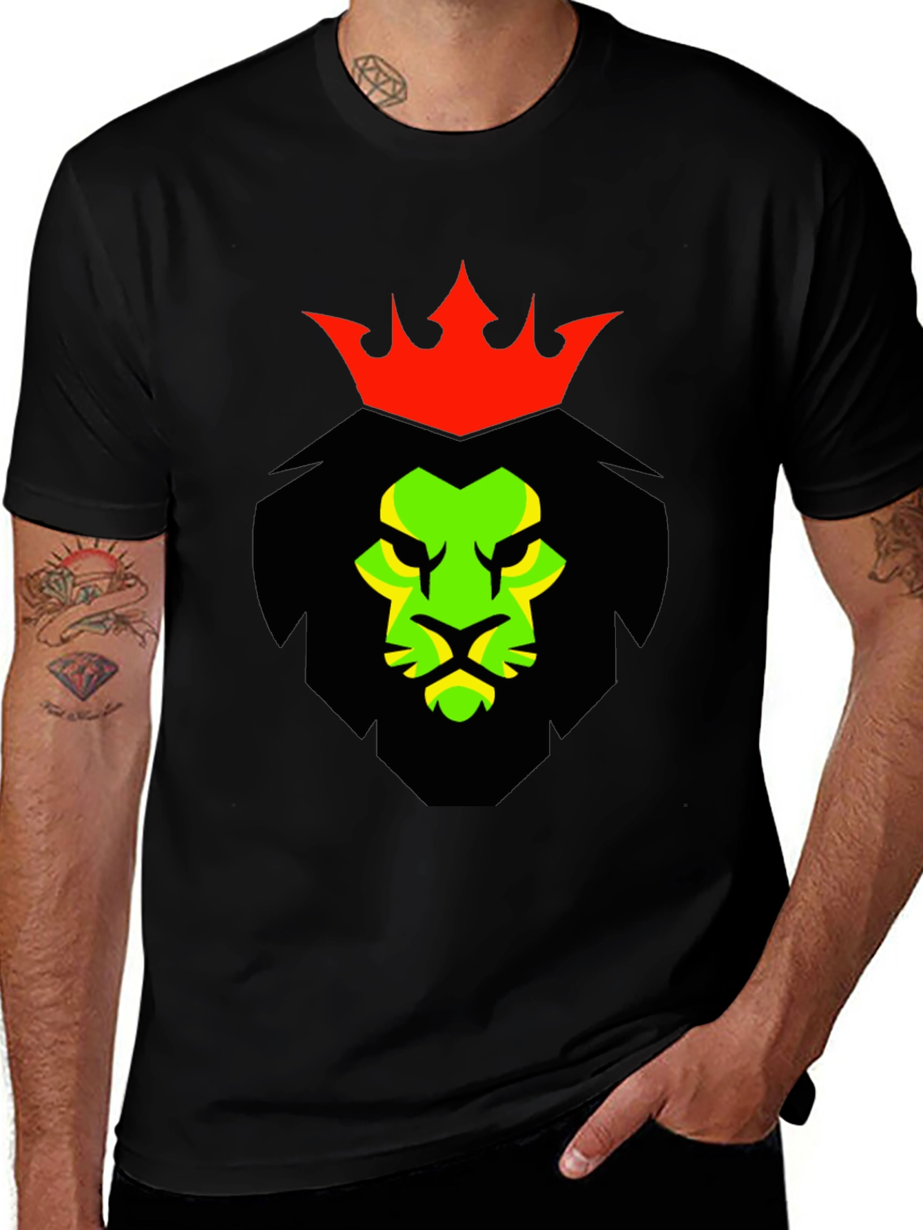 Rasta Lion King Graphic T-Shirt