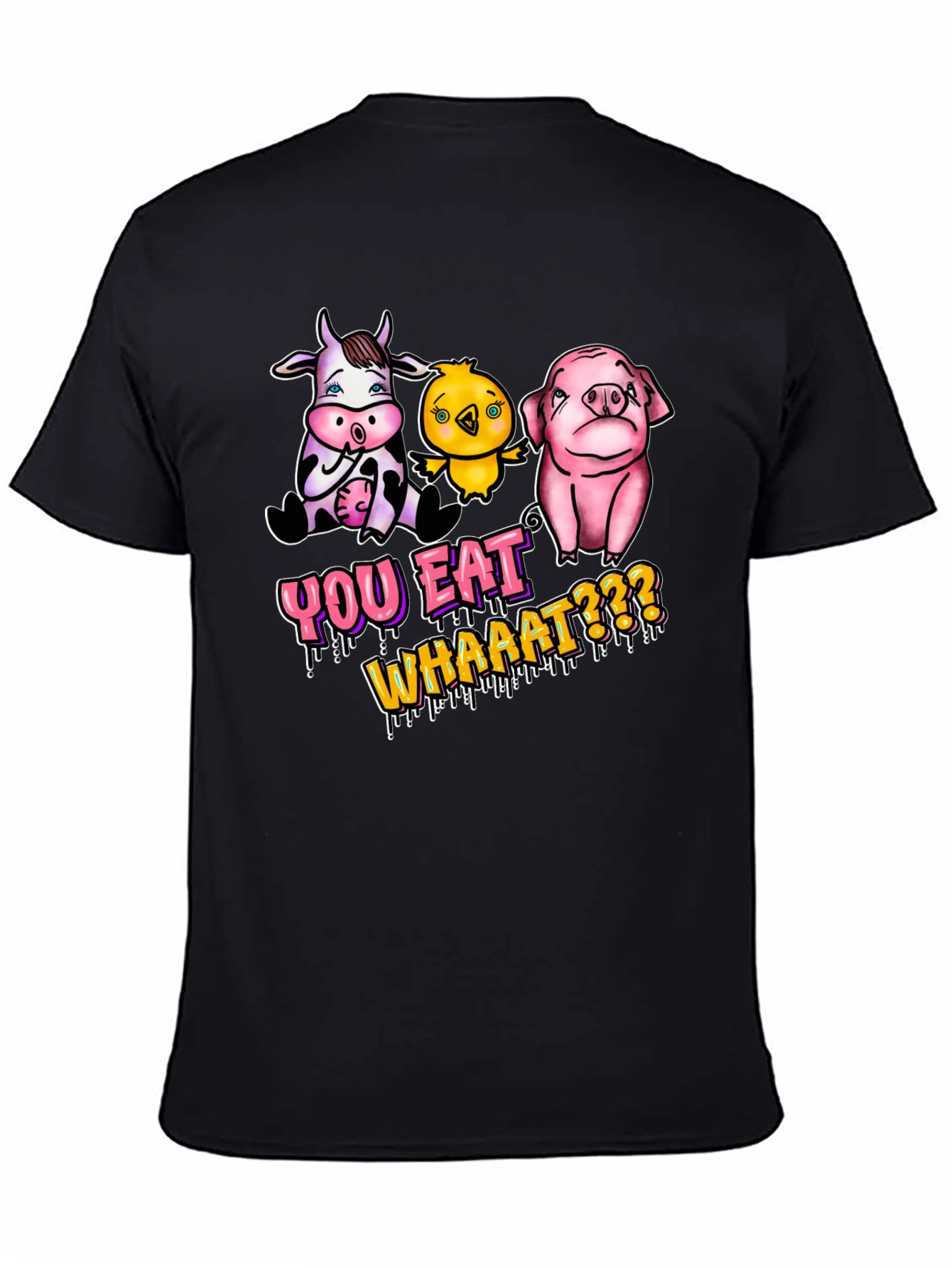 Vegan T-Shirt: You Eat Whaaat??? Funny Animal Design