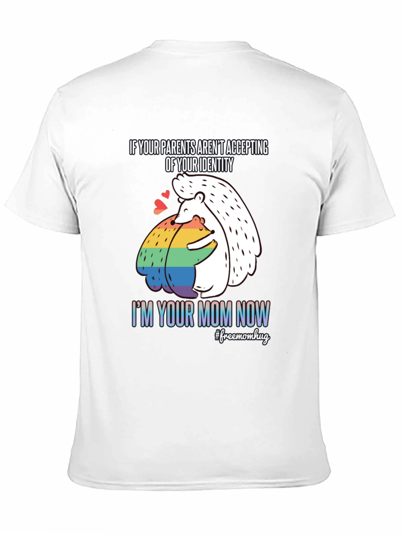 LGBTQ+ Pride Hedgehog Mom Hug Graphic Tee