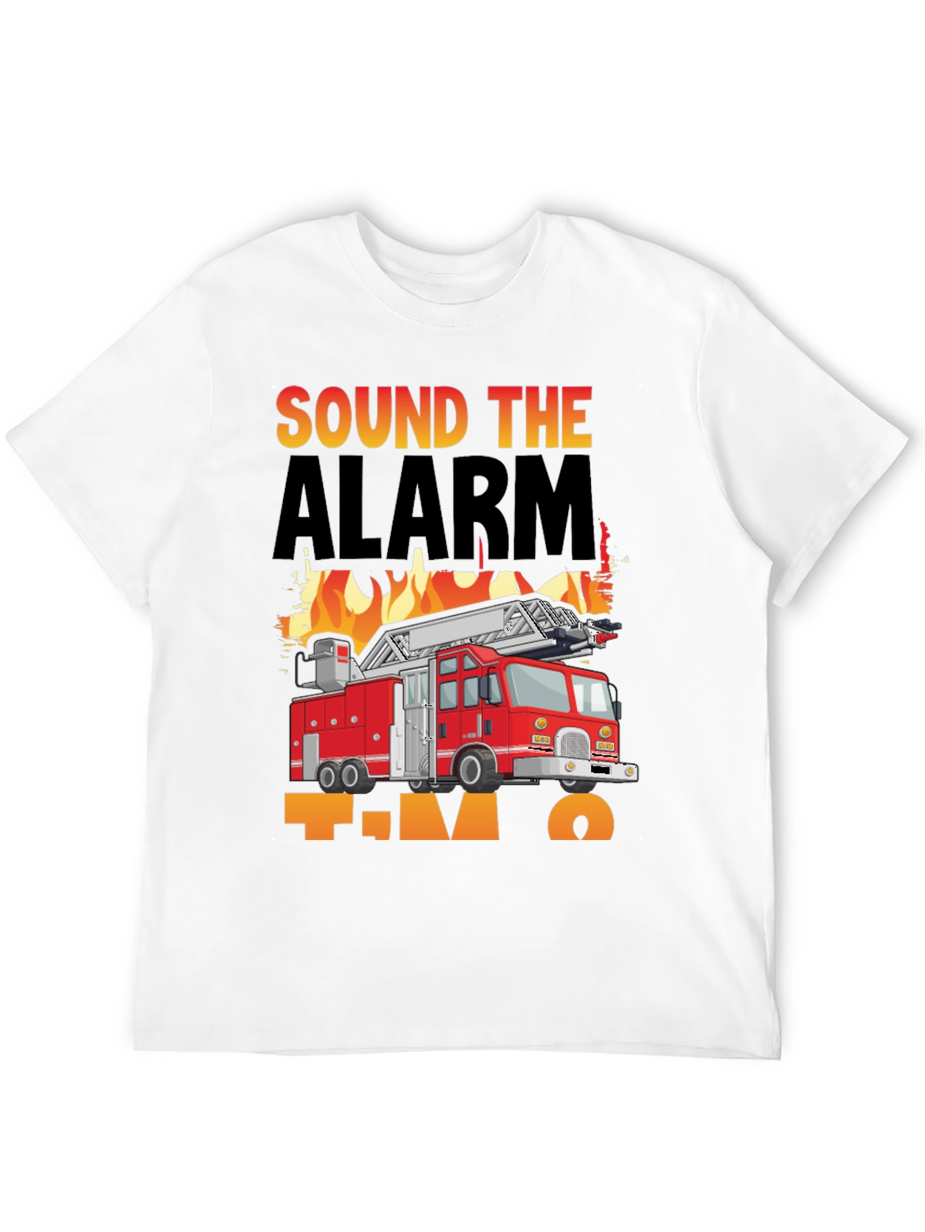 Sound The Alarm Im Two Firetruck T-Shirt