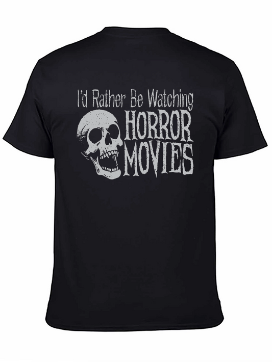 Horror Movie Fan T-Shirt - Skull Design