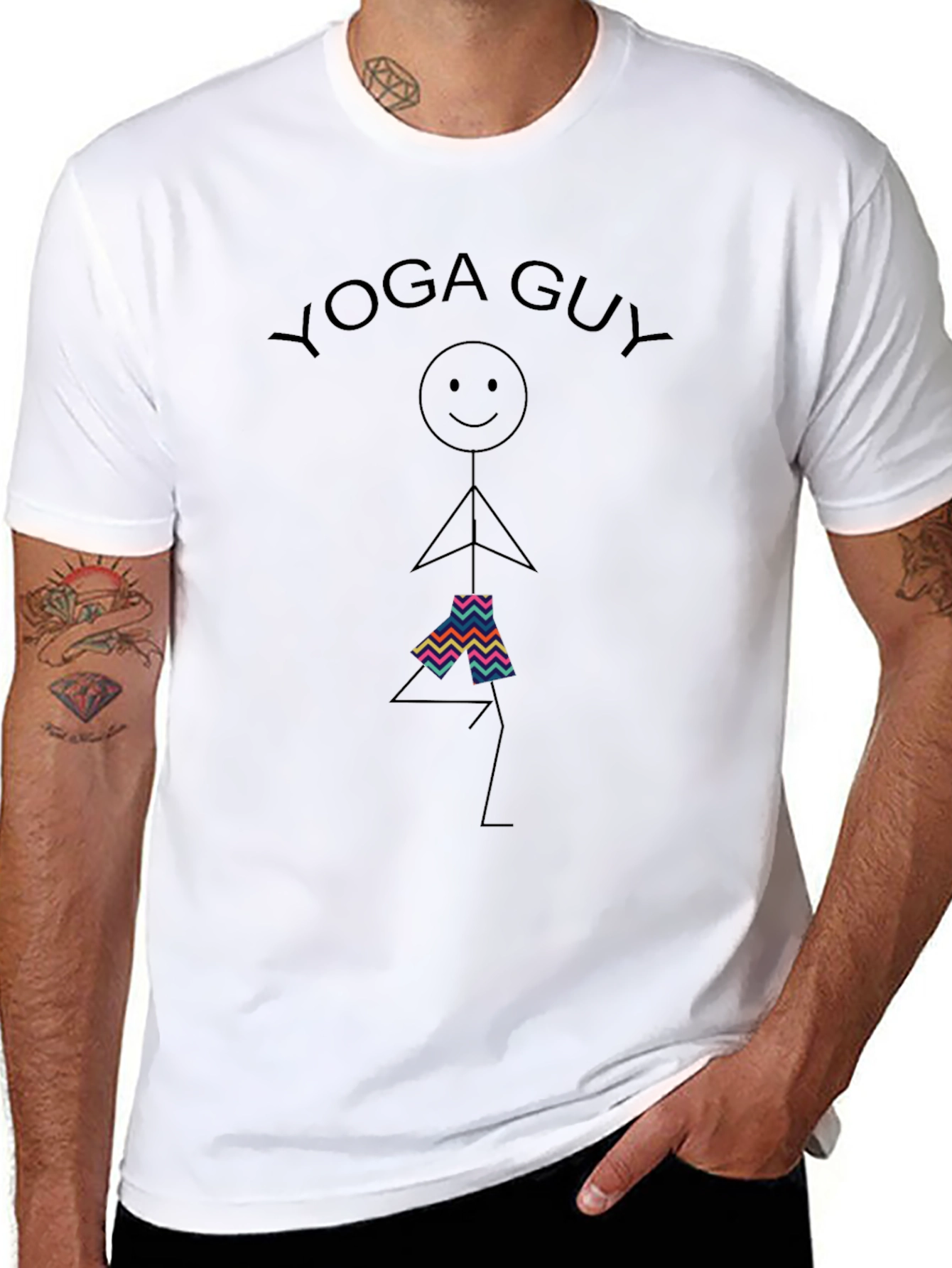 Yoga Guy Graphic T-Shirt - Comfortable Cotton Tee