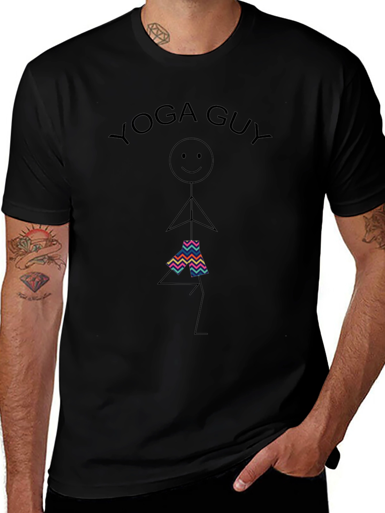 Yoga Guy Graphic T-Shirt - Comfortable Cotton Tee