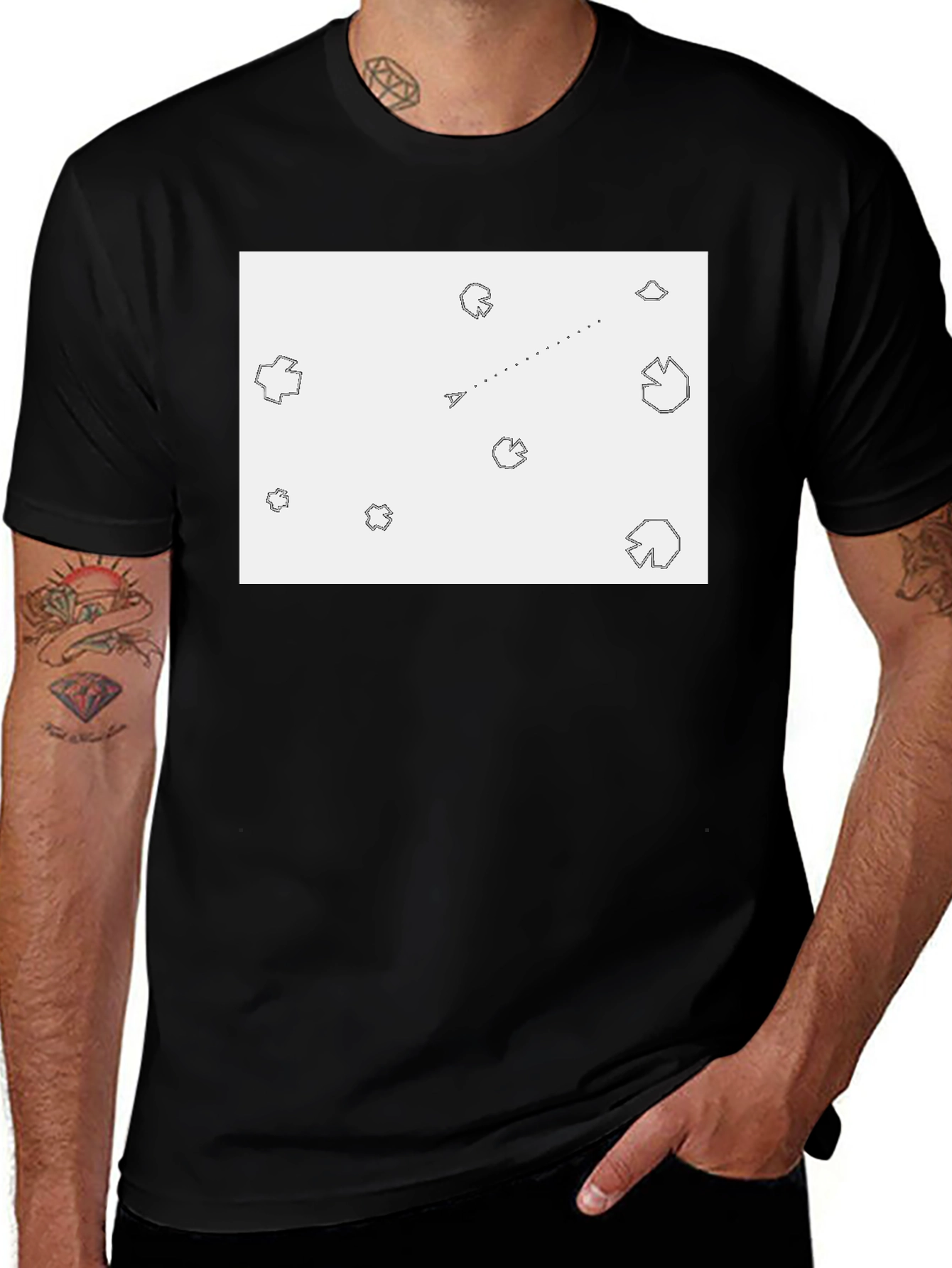 Retro Video Game T-Shirt - Black