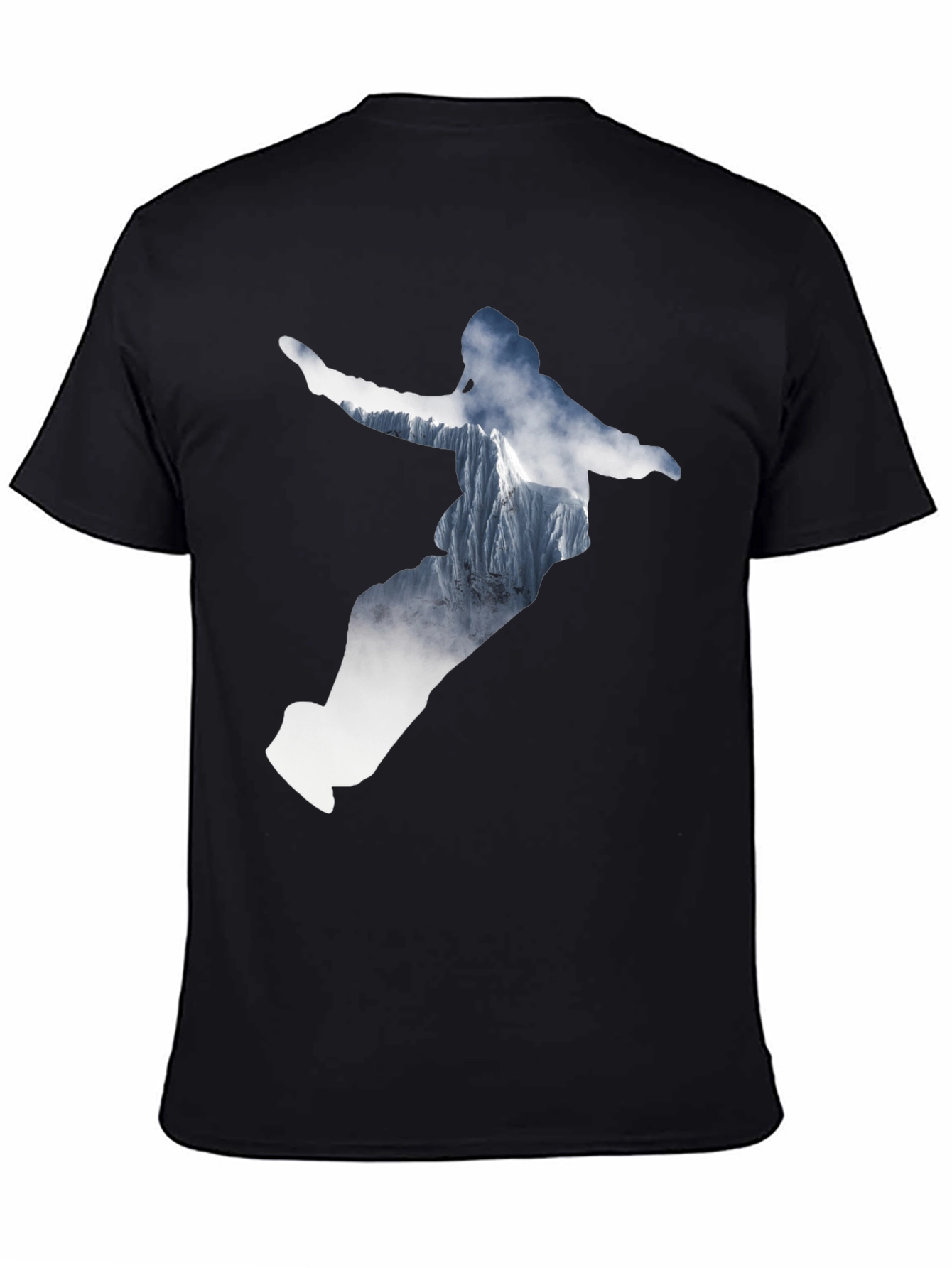 Mountain Rider Graphic Tee - Black Cotton Shirt