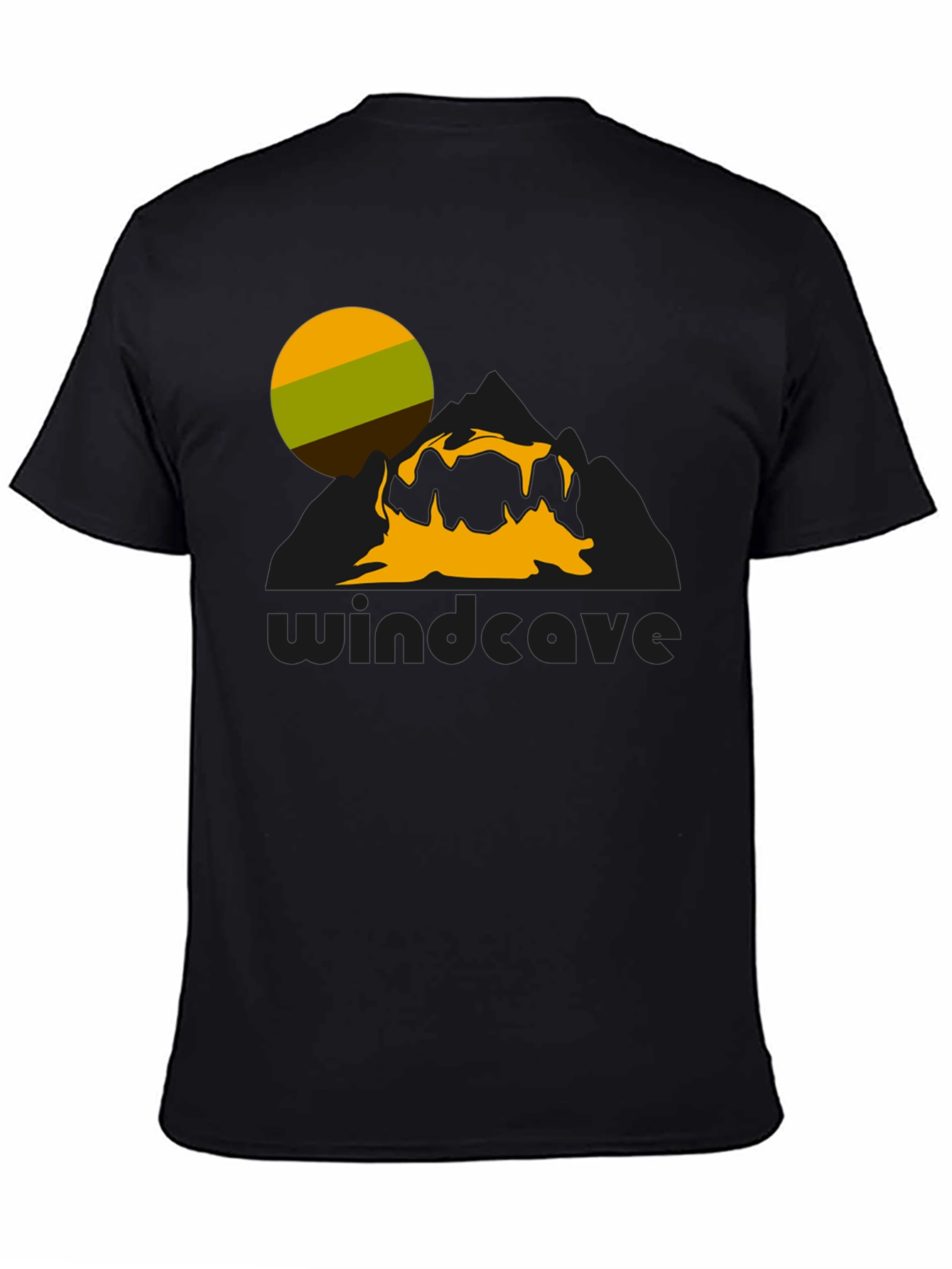 Windcave Graphic Tee - Nature Inspired Black T-Shirt