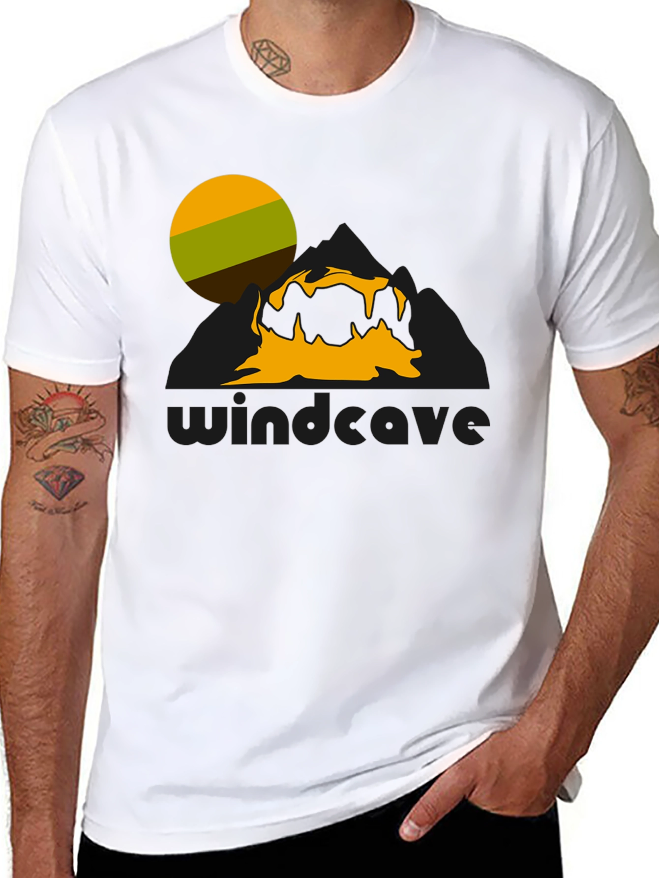 Windcave Graphic Tee - Nature Inspired Black T-Shirt