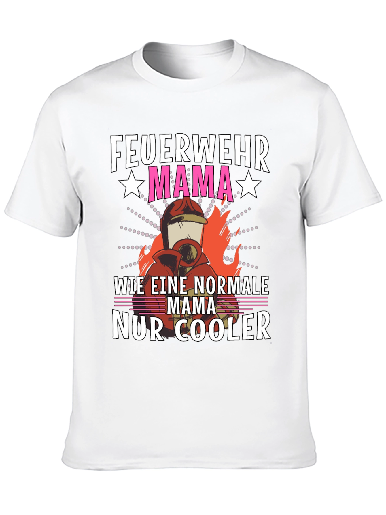 Feuerwehr Mama T-Shirt - Cool Firefighter Mom Tee