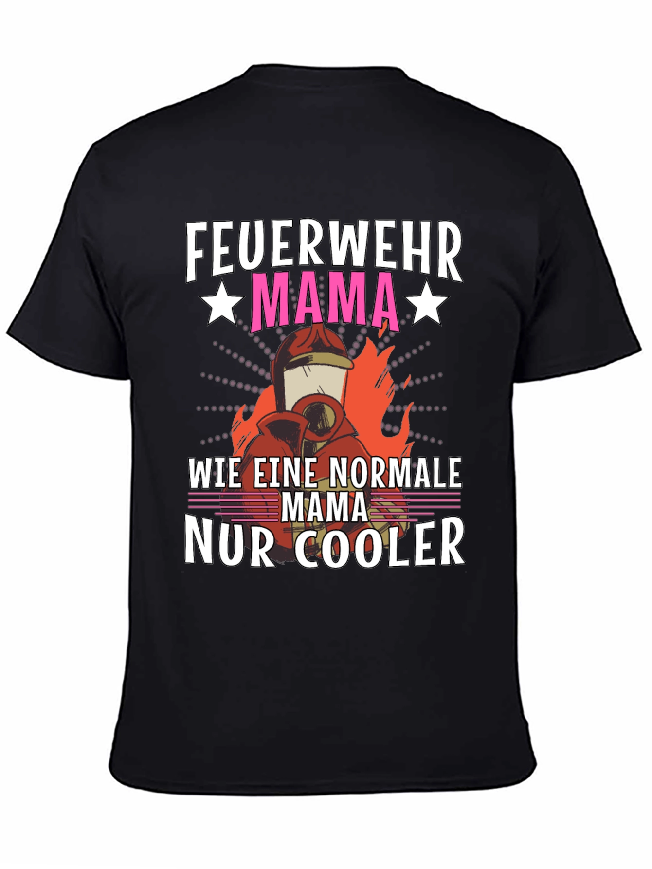 Feuerwehr Mama T-Shirt - Cool Firefighter Mom Tee