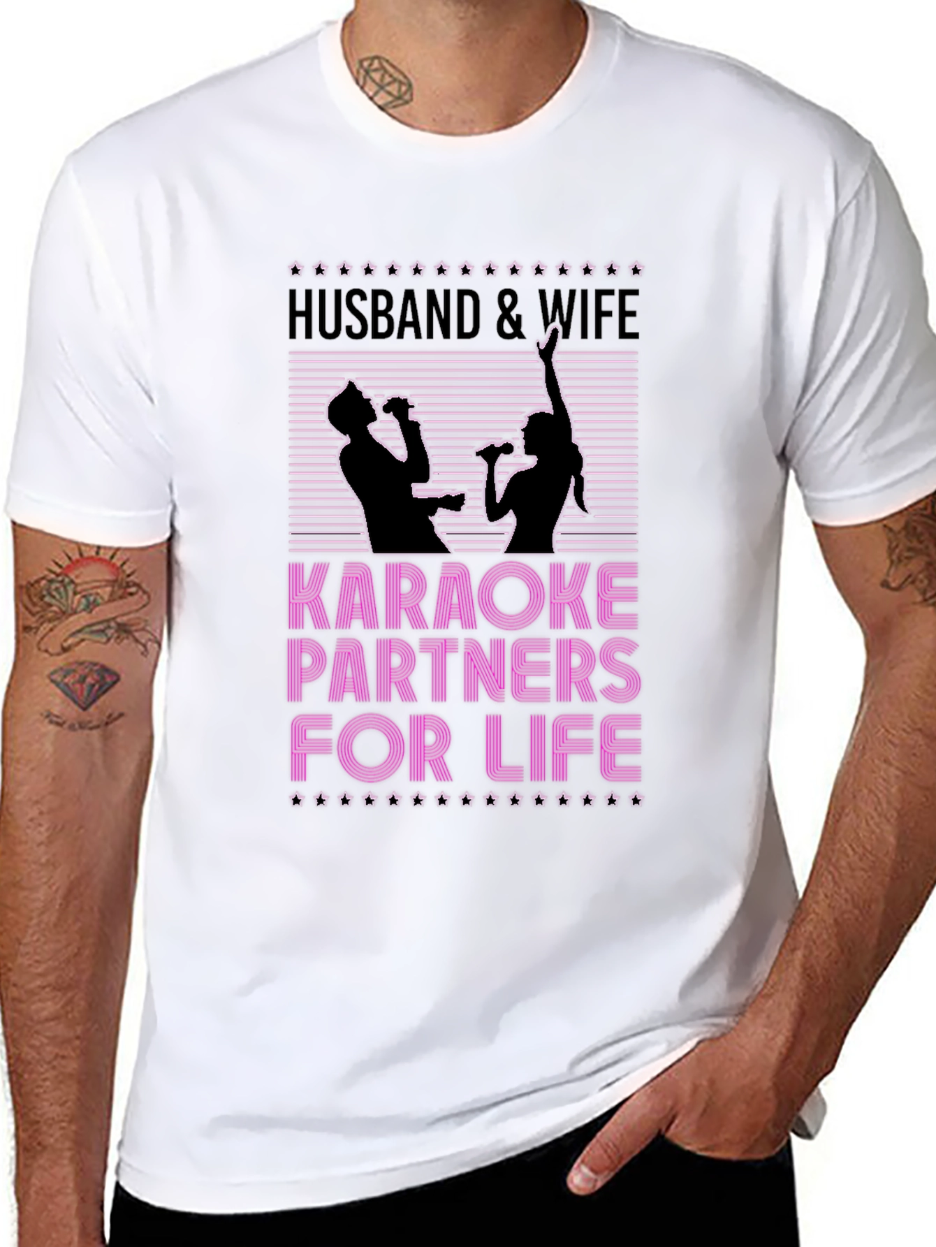 Husband & Wife Karaoke Partners T-Shirt