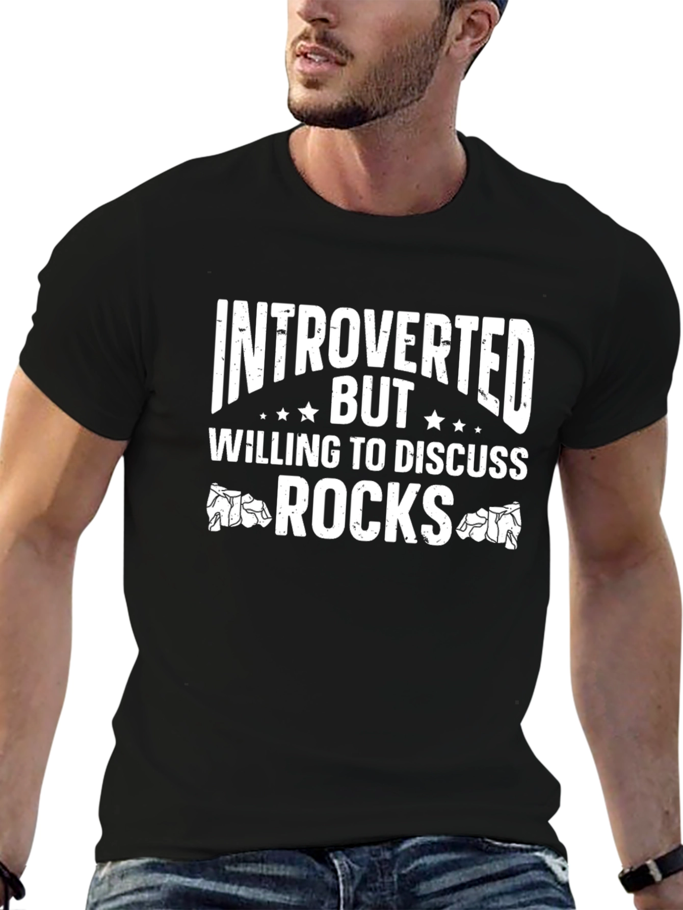 Introverted Rocks Graphic T-Shirt - Conversation Starter