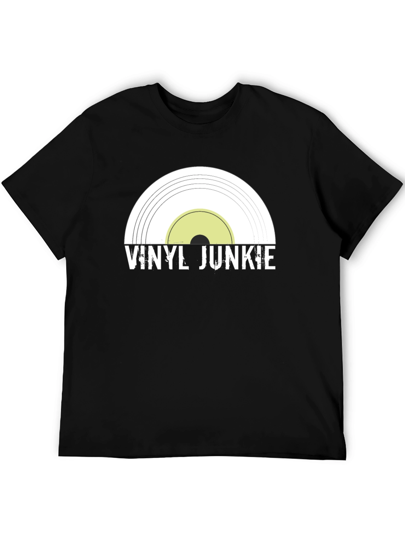 Vinyl Junkie Black Graphic Tee