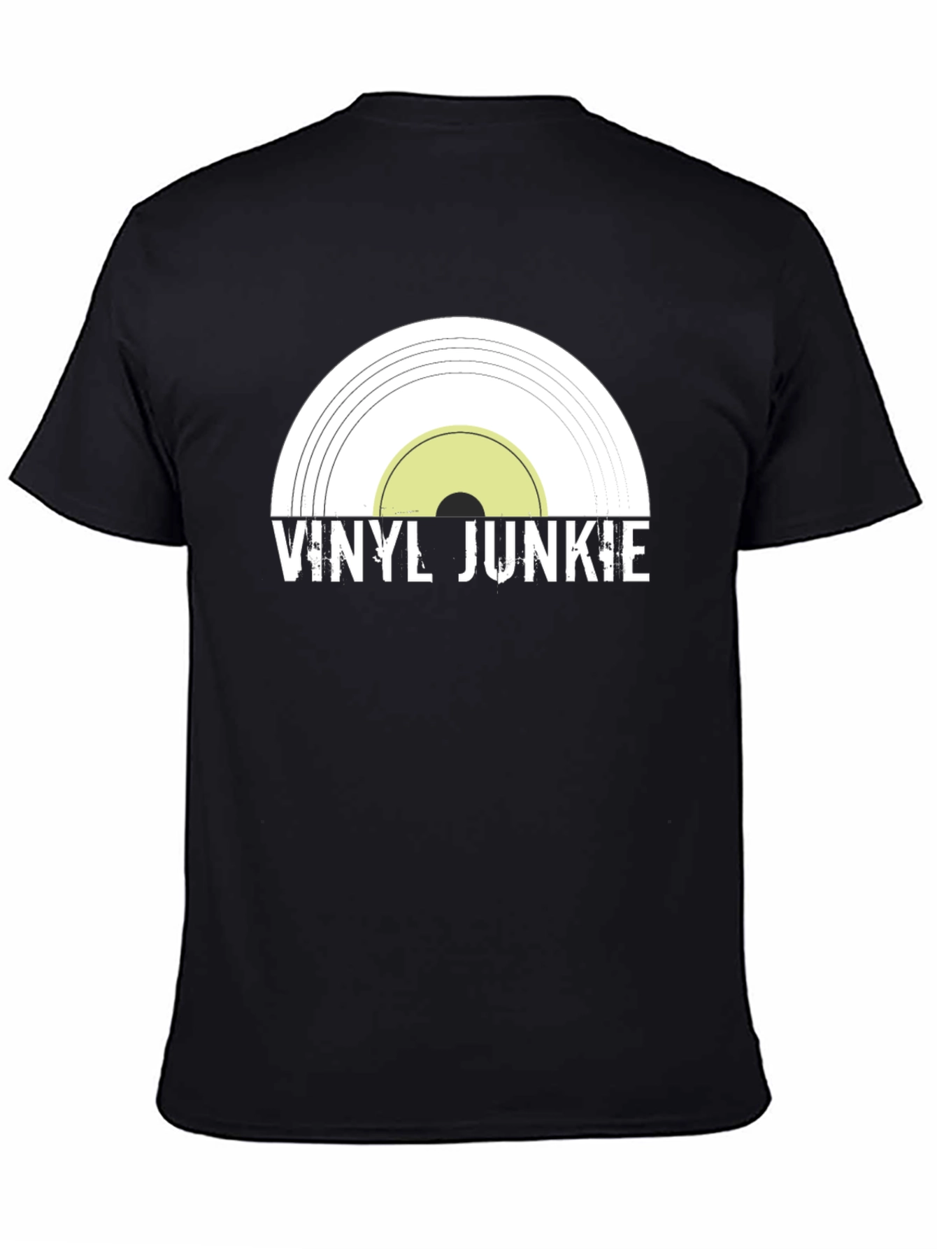 Vinyl Junkie Black Graphic Tee