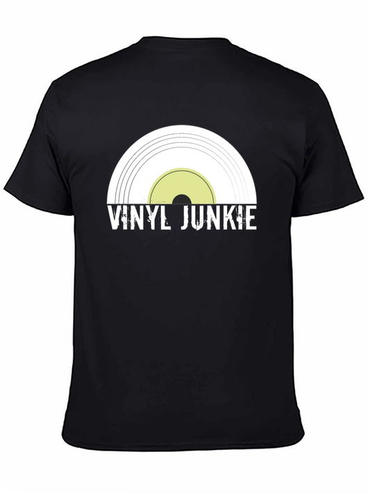Vinyl Junkie Black Graphic Tee