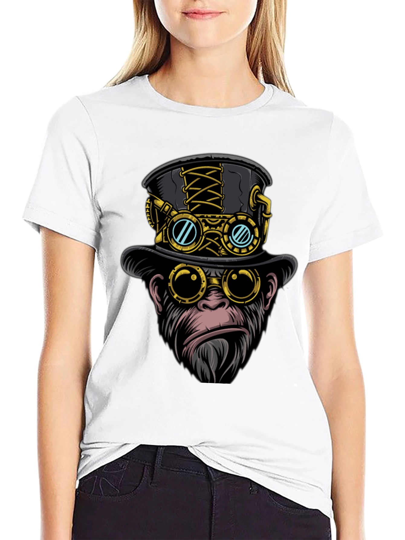 Steampunk Monkey T-Shirt - Unique Graphic Tee