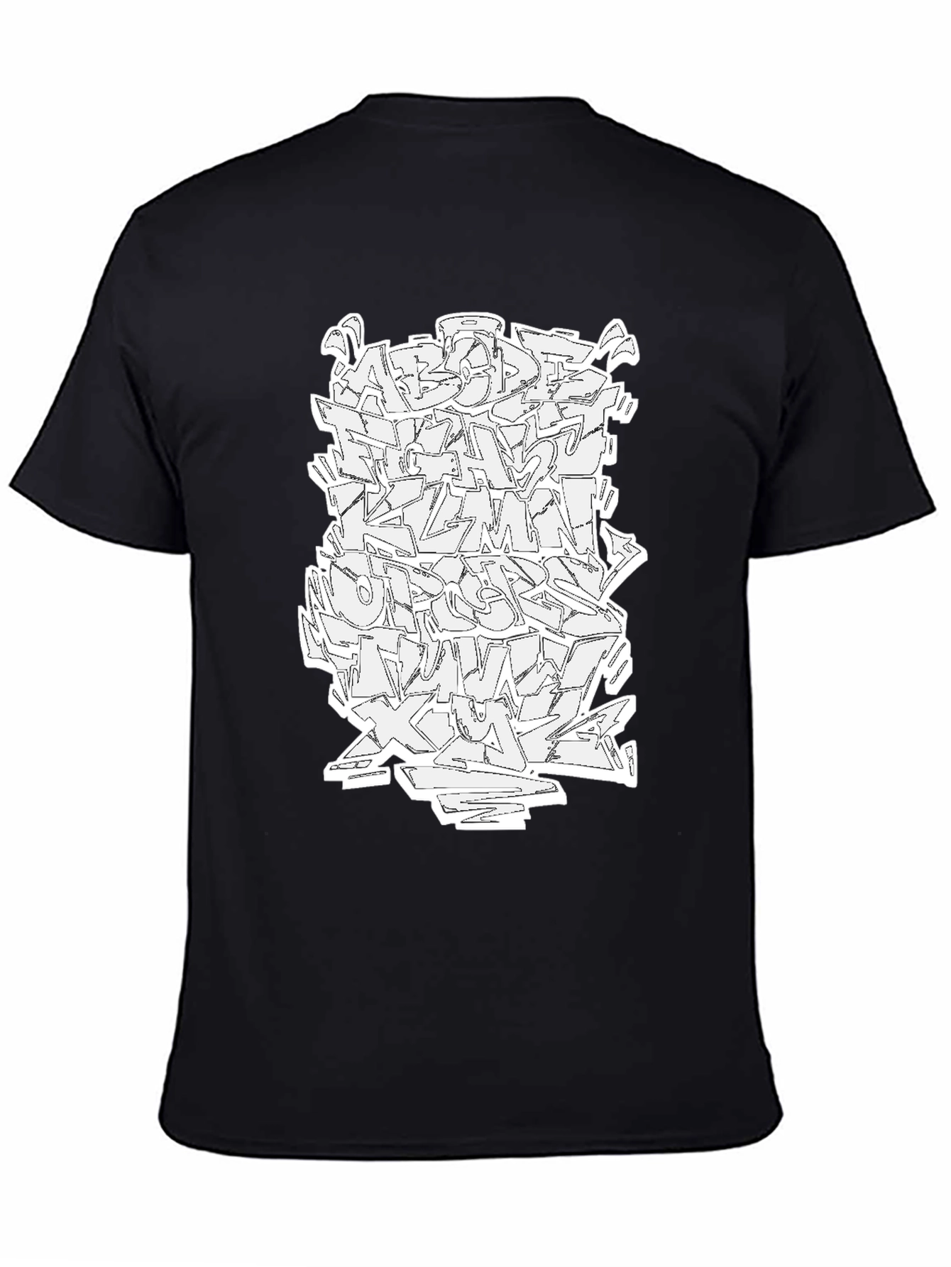 Abstract Graffiti Alphabet Graphic T-Shirt
