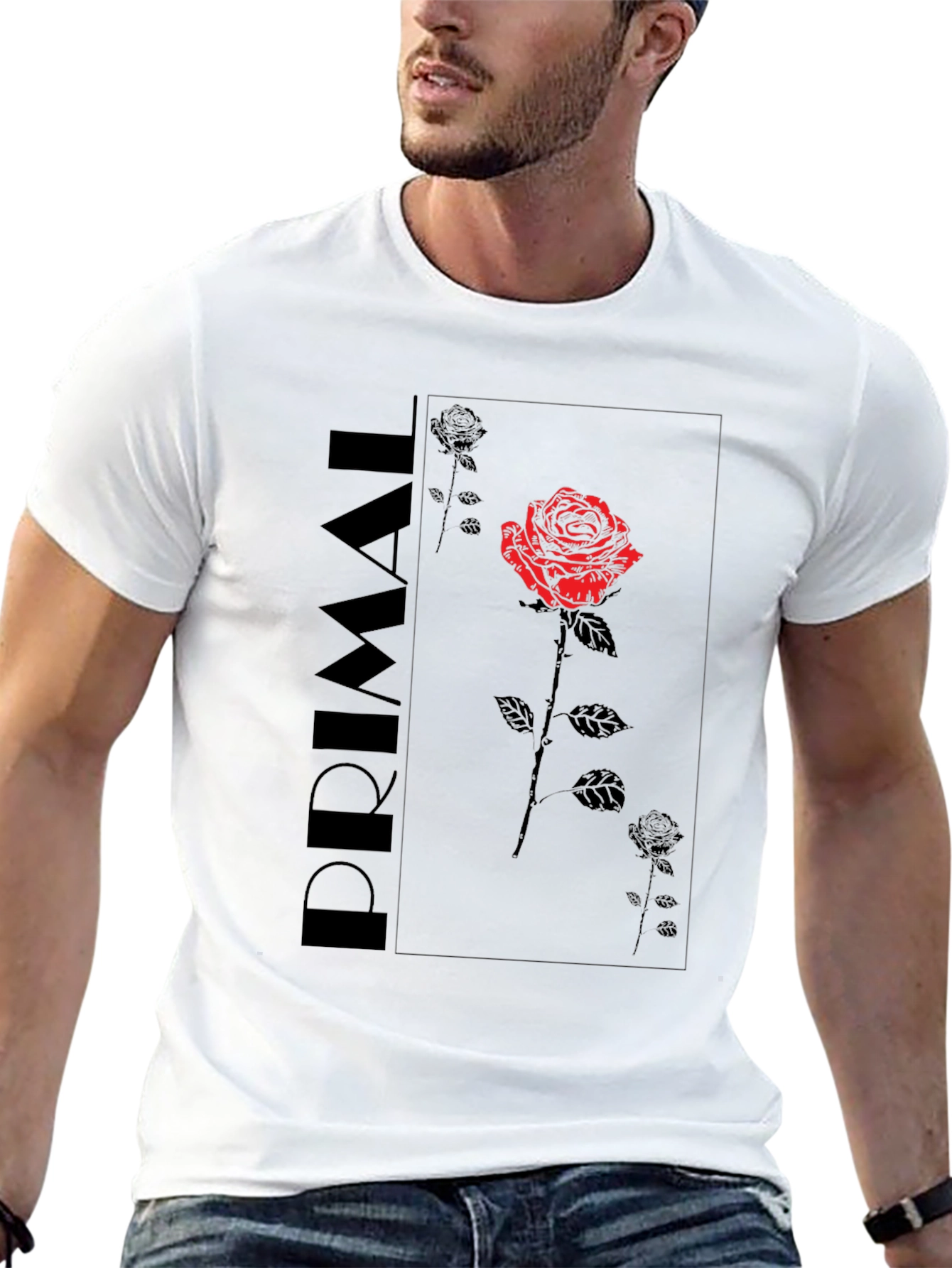 Primal Rose Graphic Tee - Black