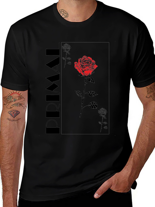 Primal Rose Graphic Tee - Black