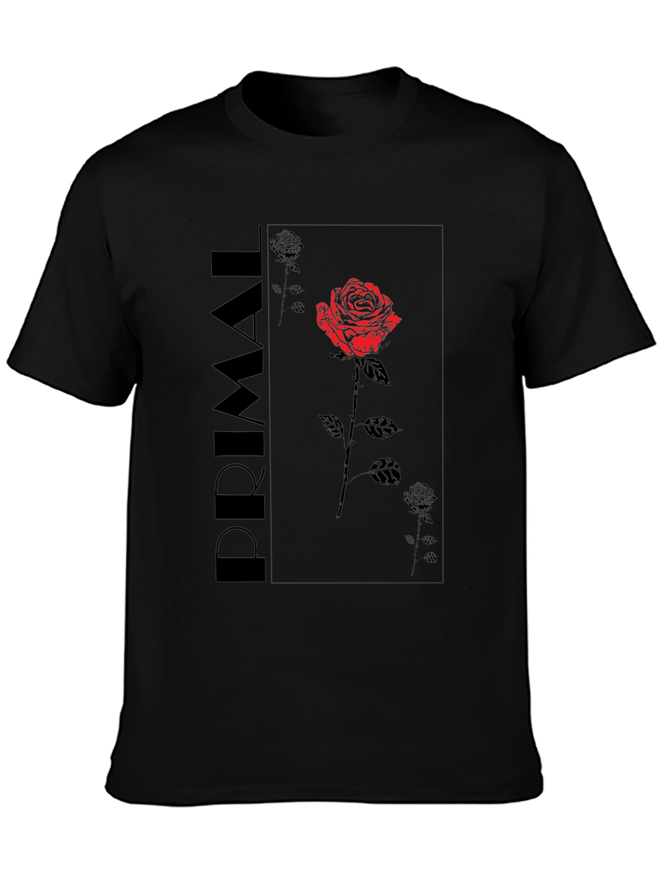 Primal Rose Graphic Tee - Black