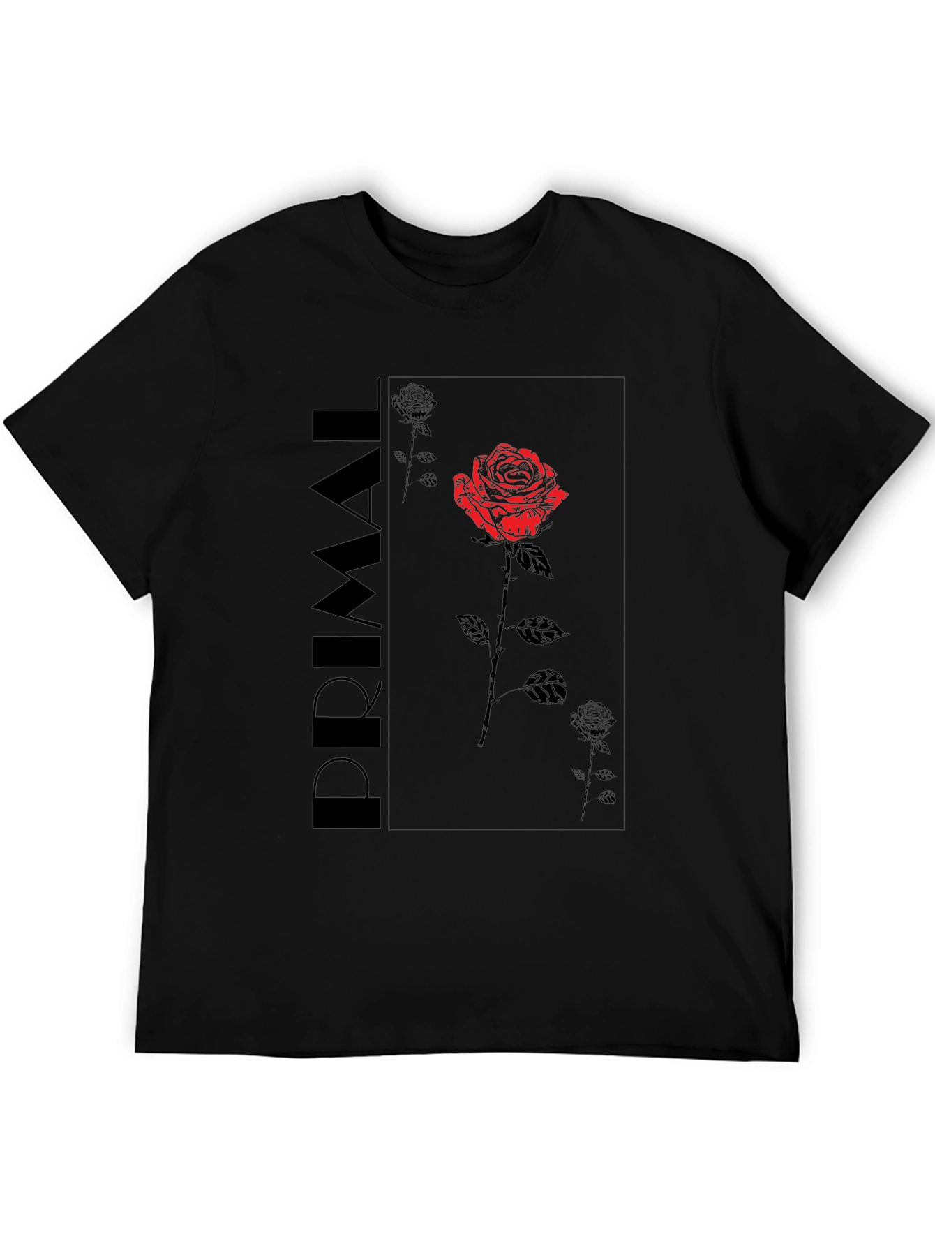 Primal Rose Graphic Tee - Black