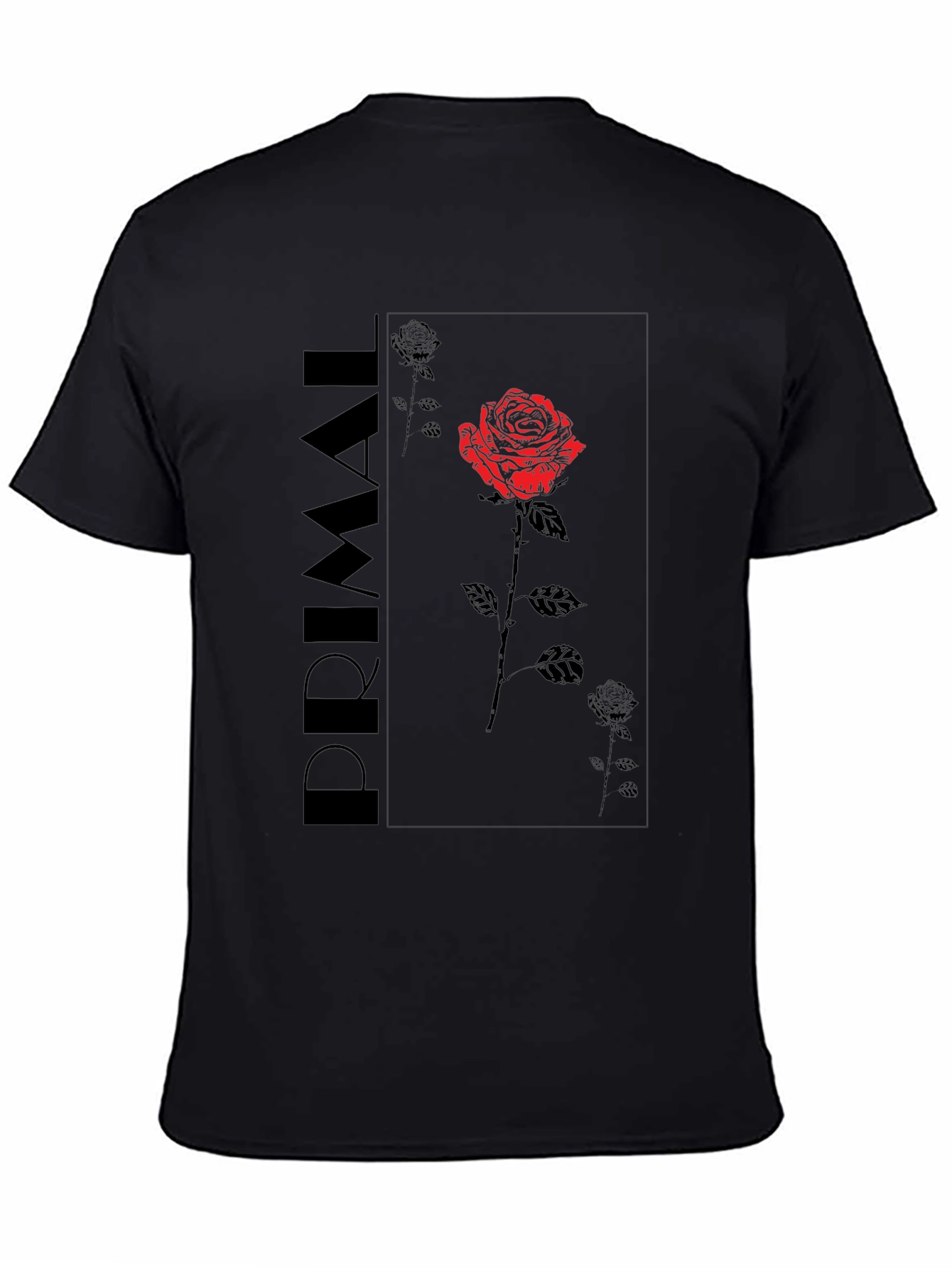 Primal Rose Graphic Tee - Black
