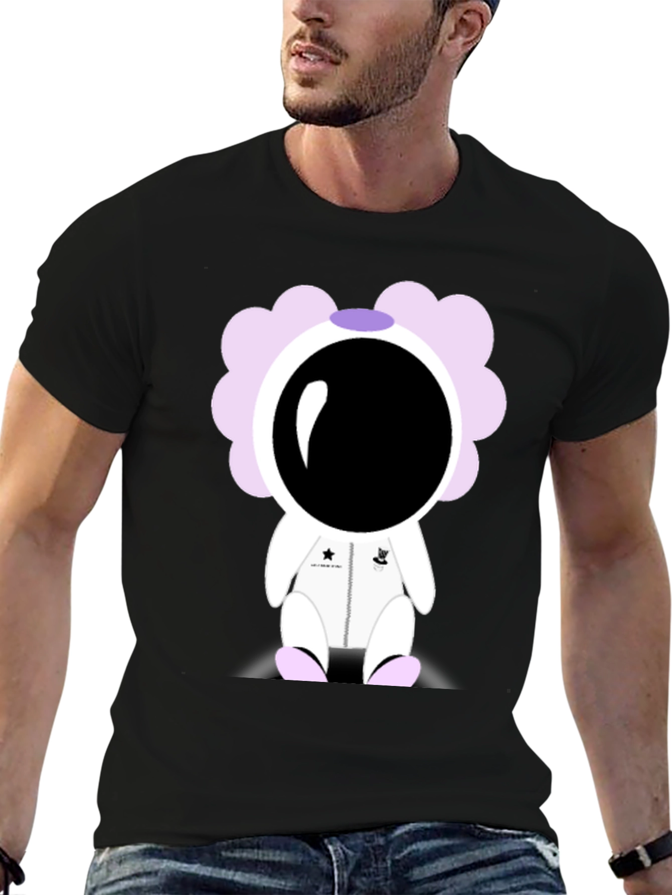 Cute Astronaut Character Graphic T-Shirt