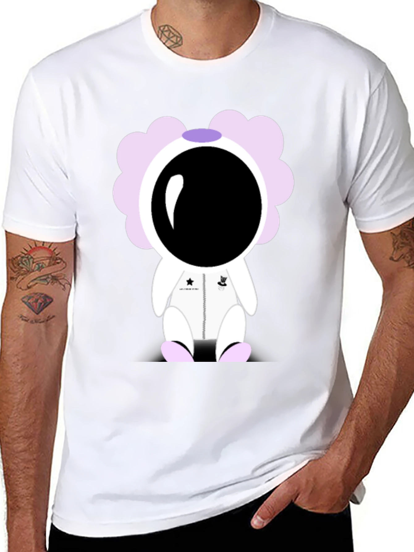 Cute Astronaut Character Graphic T-Shirt