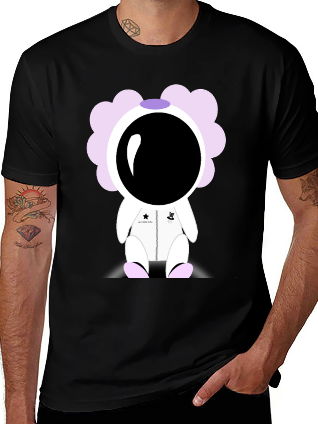 Cute Astronaut Character Graphic T-Shirt
