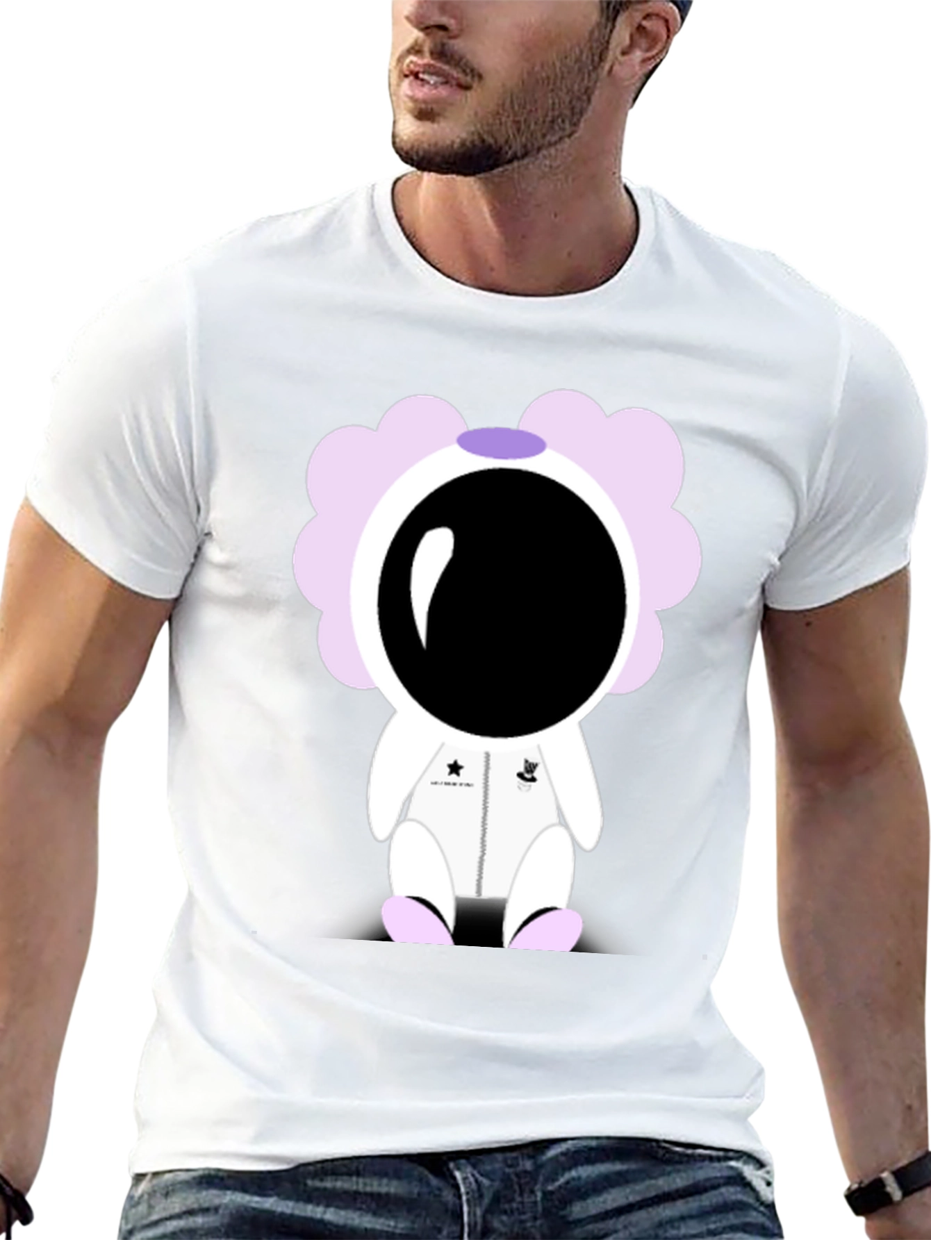 Cute Astronaut Character Graphic T-Shirt