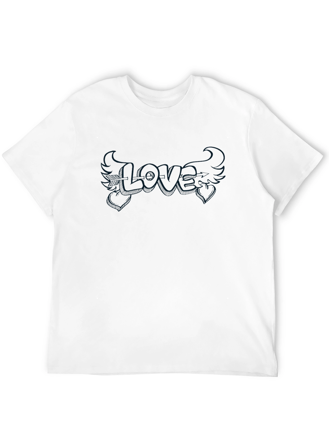 Black Love Graphic Tee - Soft & Stylish