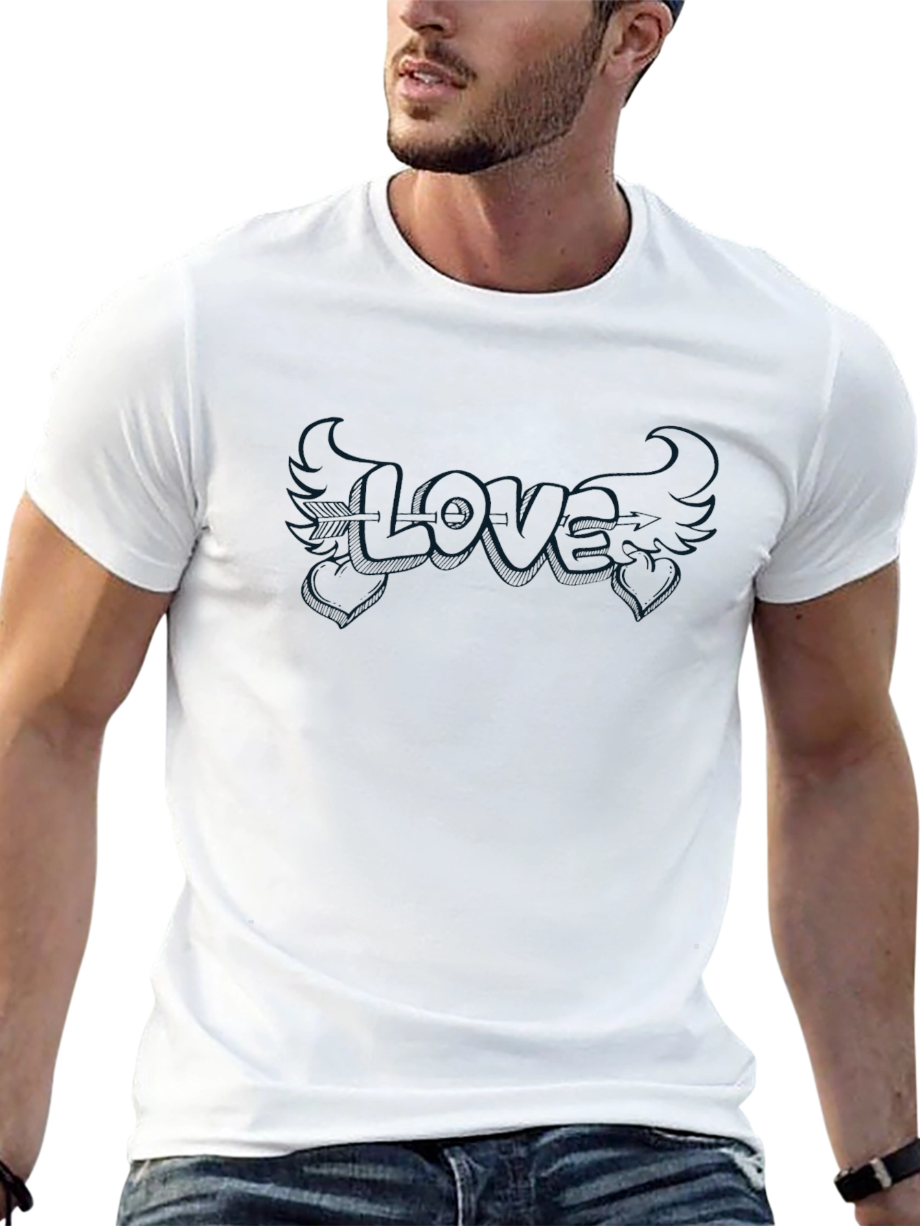 Black Love Graphic Tee - Soft & Stylish