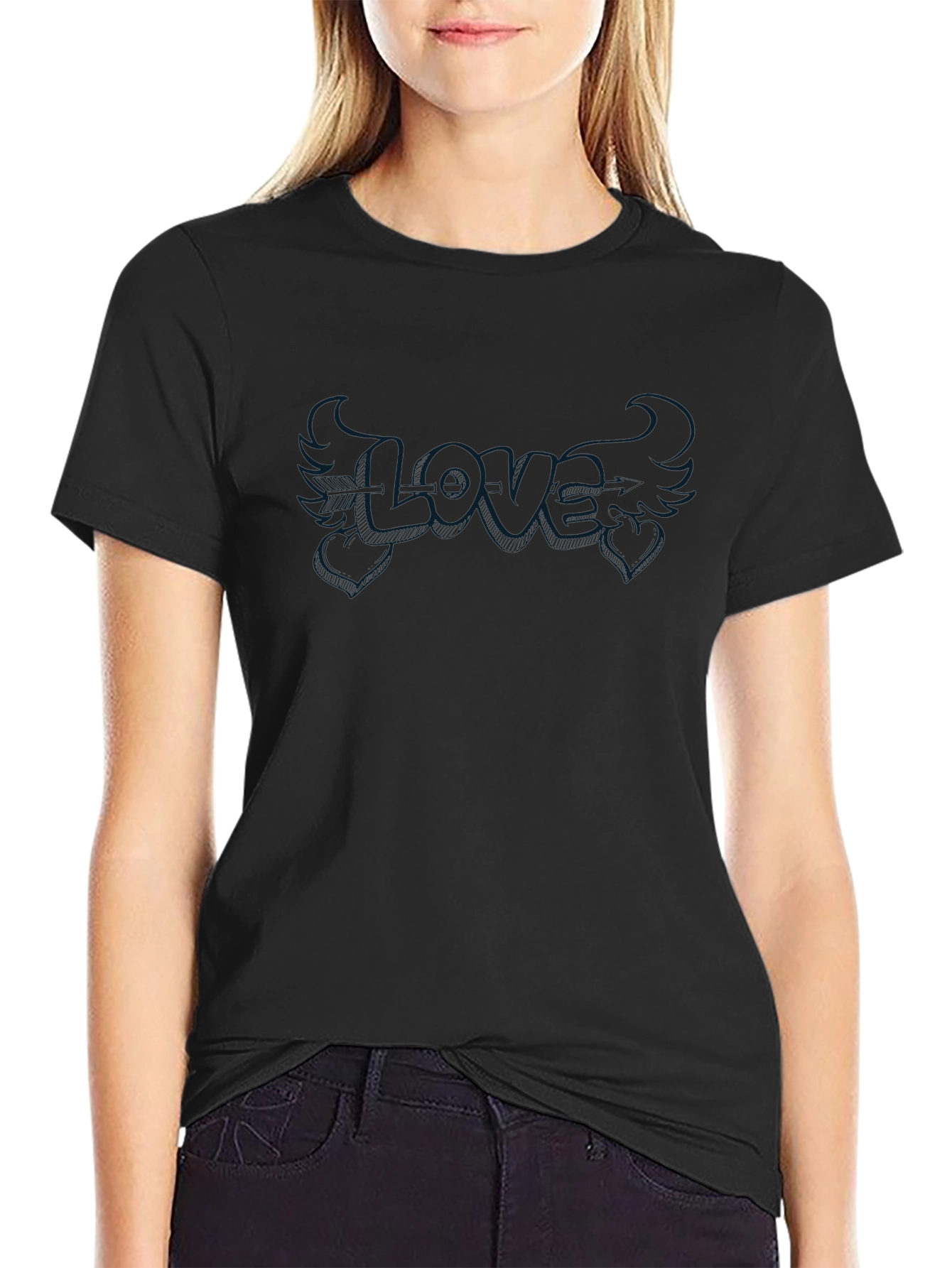 Black Love Graphic Tee - Soft & Stylish