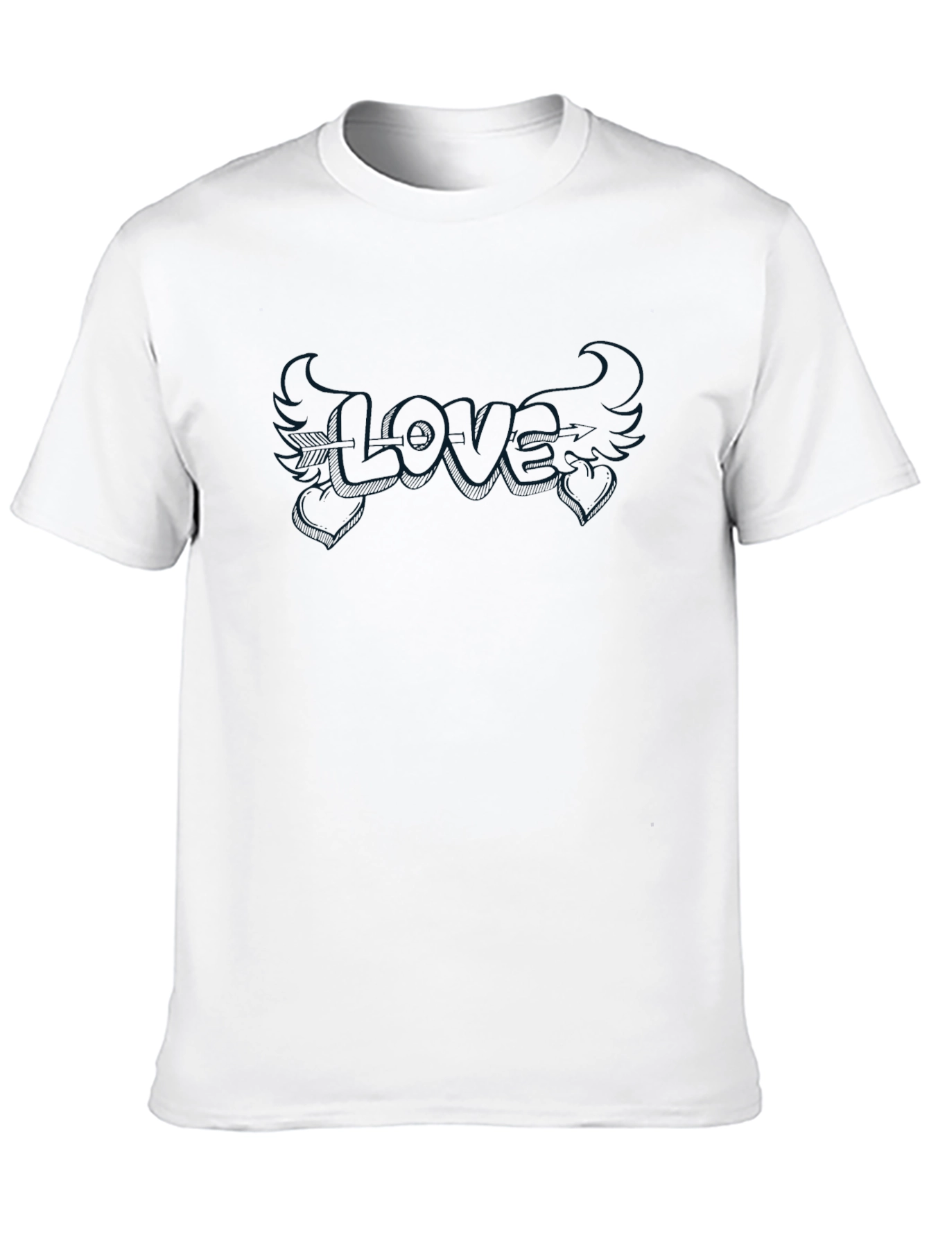Black Love Graphic Tee - Soft & Stylish