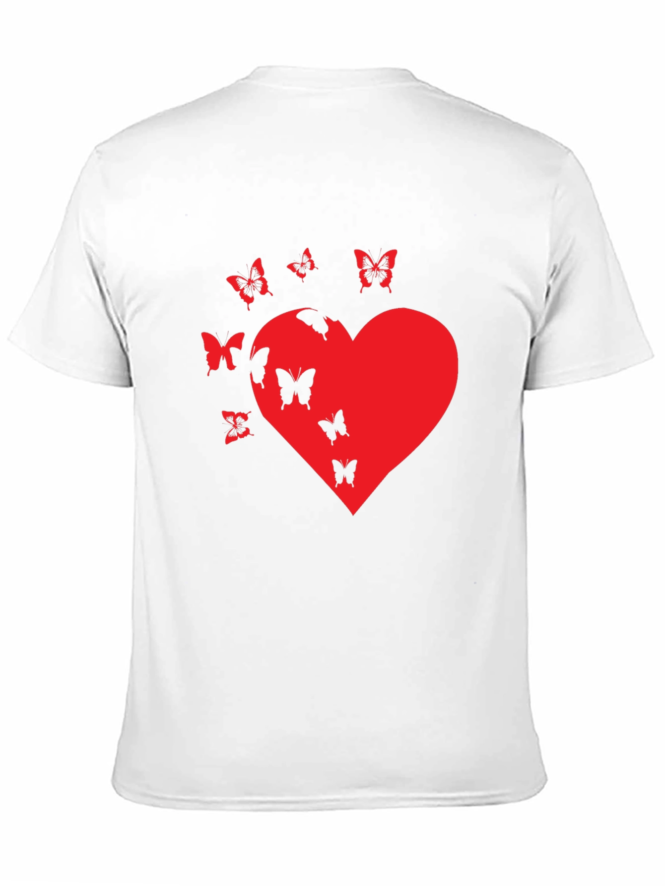 Butterfly Heart Graphic T-Shirt - Casual Black Tee