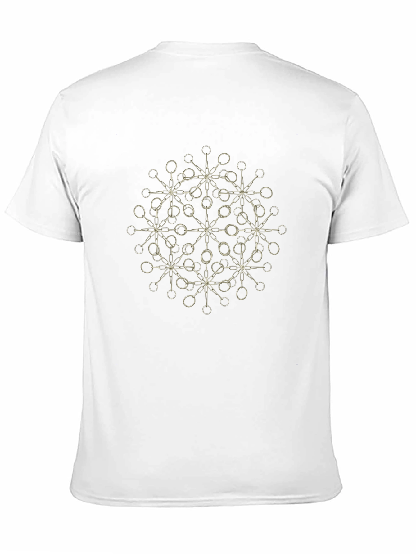 Geometric Circle Print Black T-Shirt