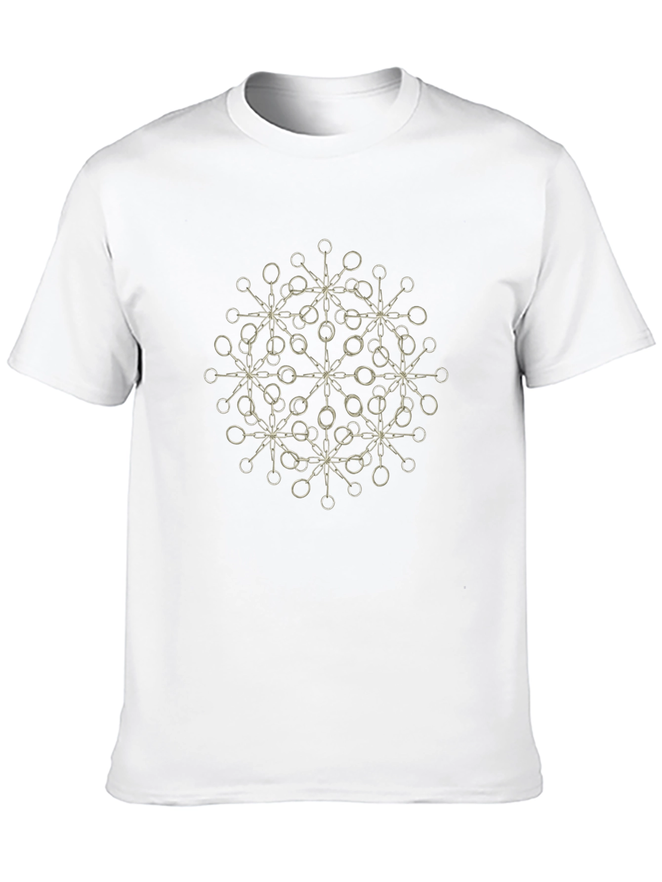 Geometric Circle Print Black T-Shirt